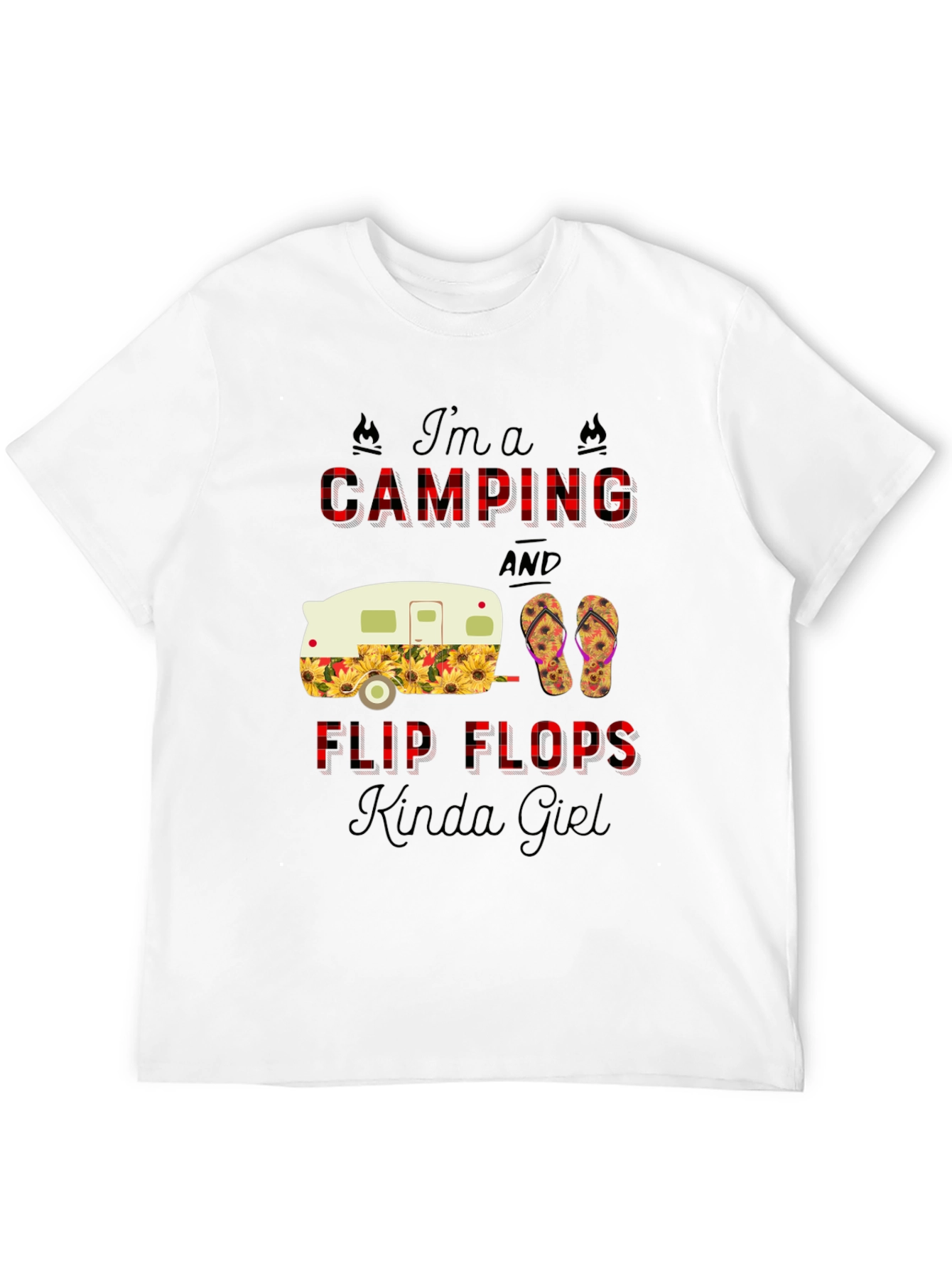 Camping & Flip Flops Graphic Tee