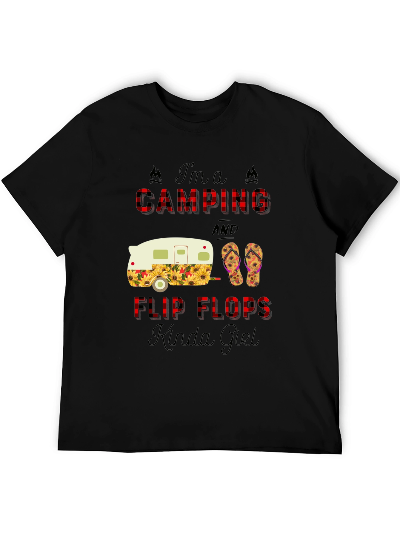 Camping & Flip Flops Graphic Tee