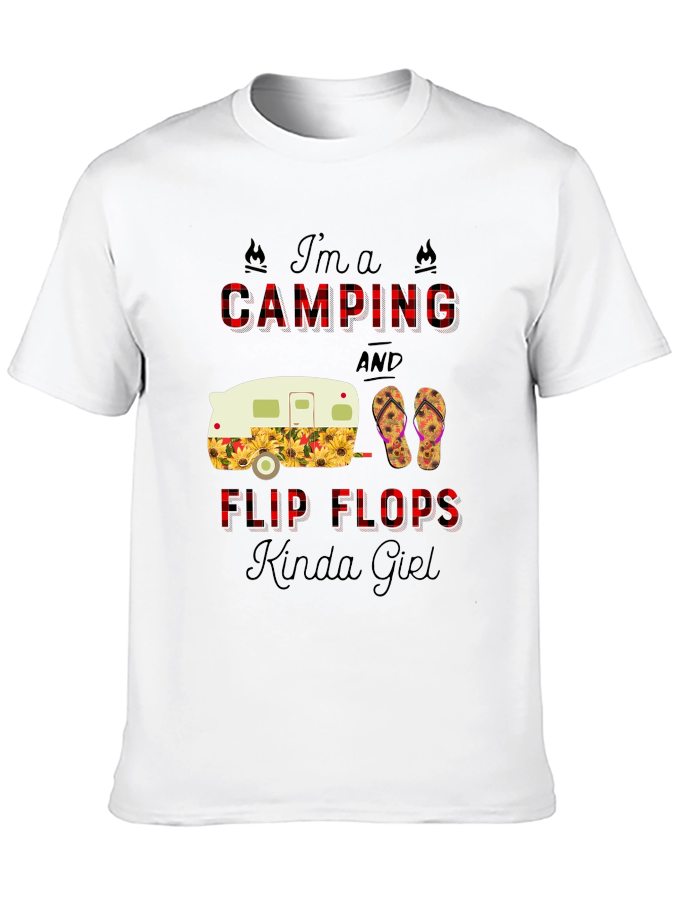 Camping & Flip Flops Graphic Tee