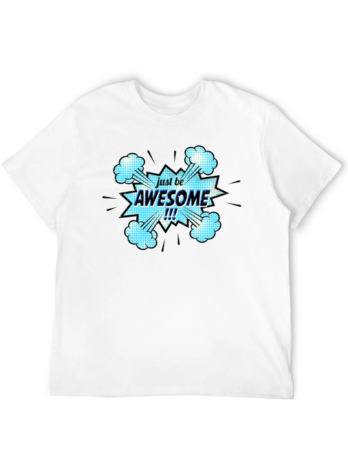 Just Be Awesome Black Graphic T-Shirt