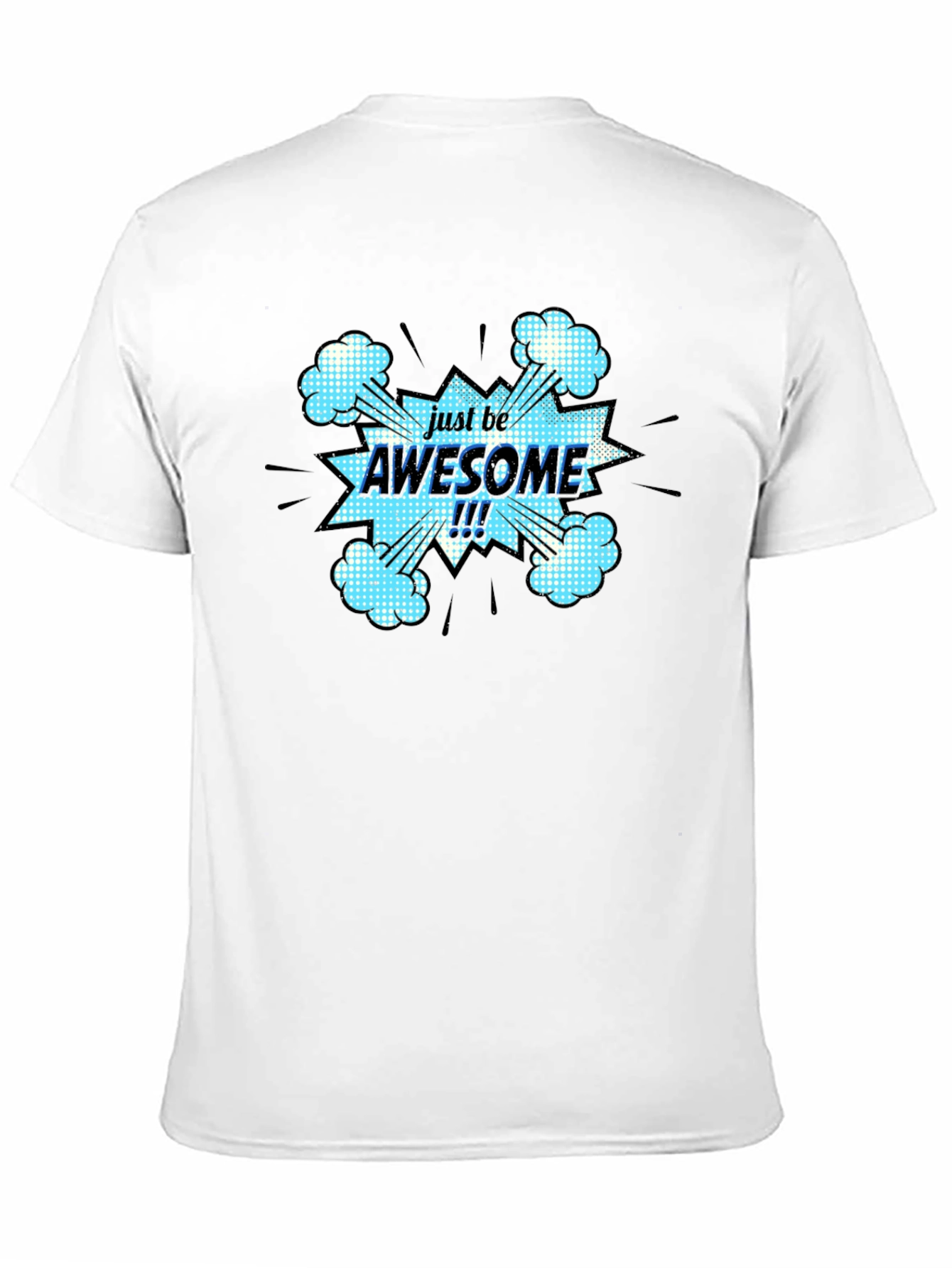 Just Be Awesome Black Graphic T-Shirt