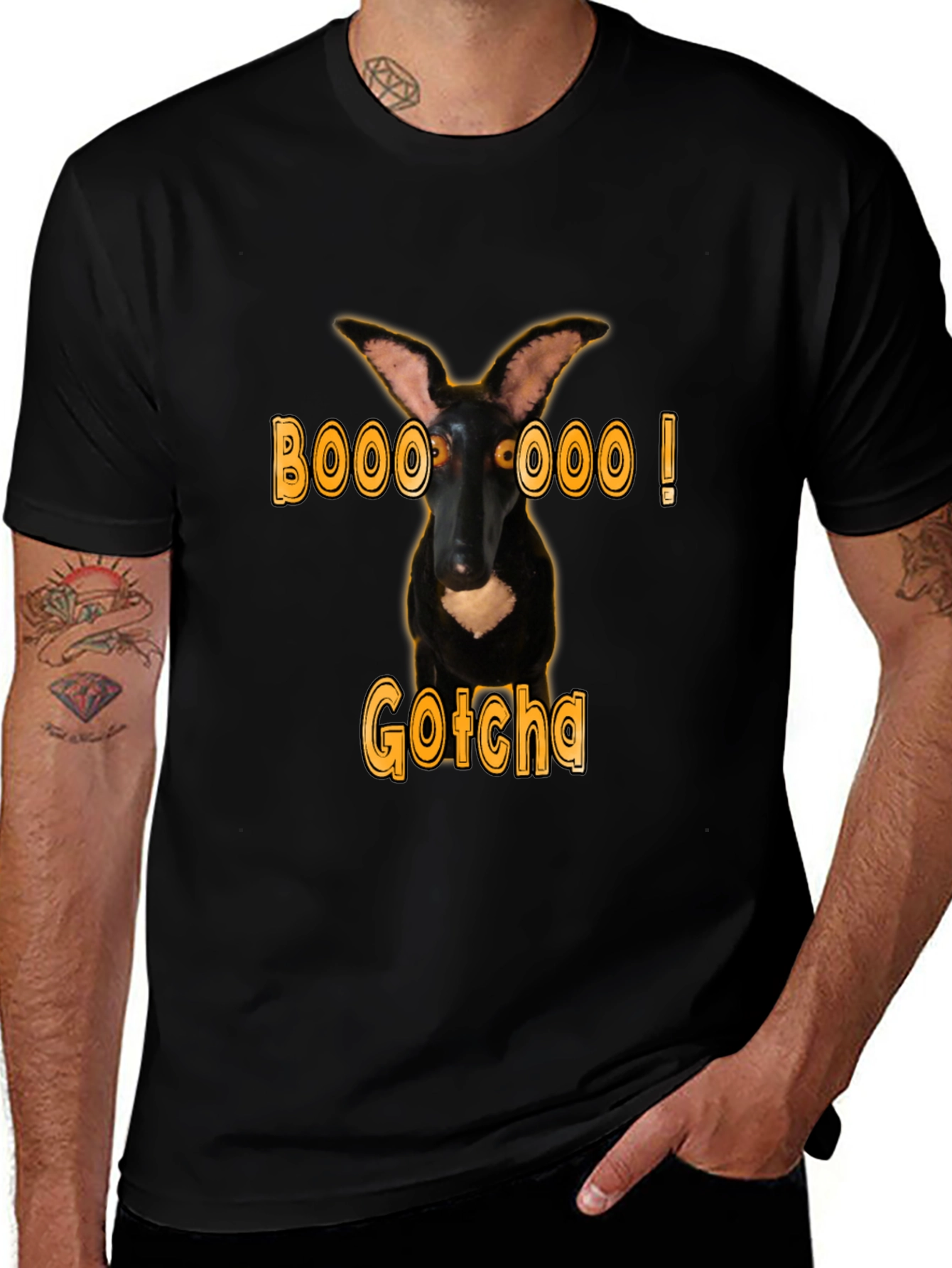 Boo! Funny Dog Halloween T-Shirt - Gotcha!