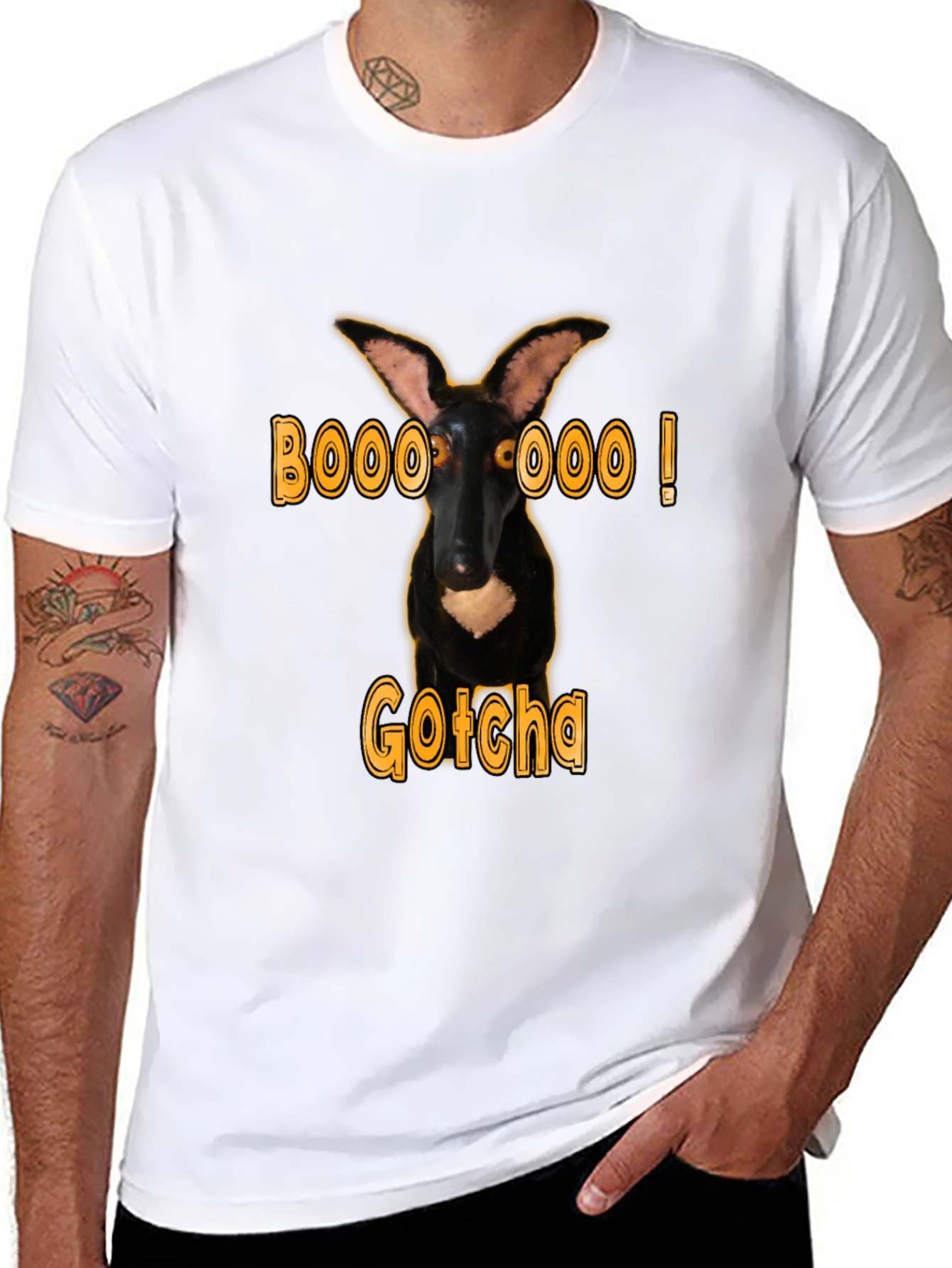 Boo! Funny Dog Halloween T-Shirt - Gotcha!