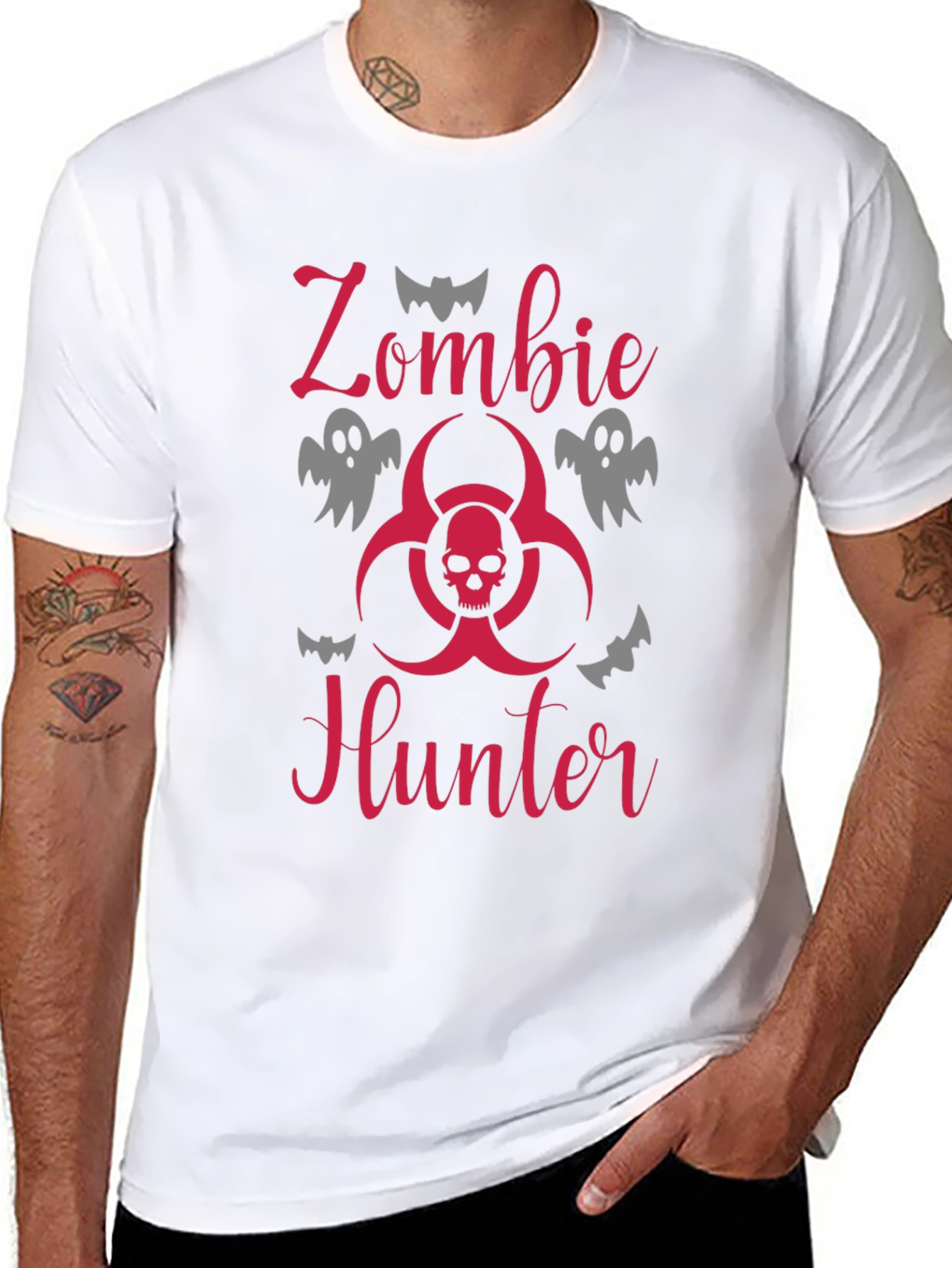 Zombie Hunter Graphic T-Shirt - Halloween Tee