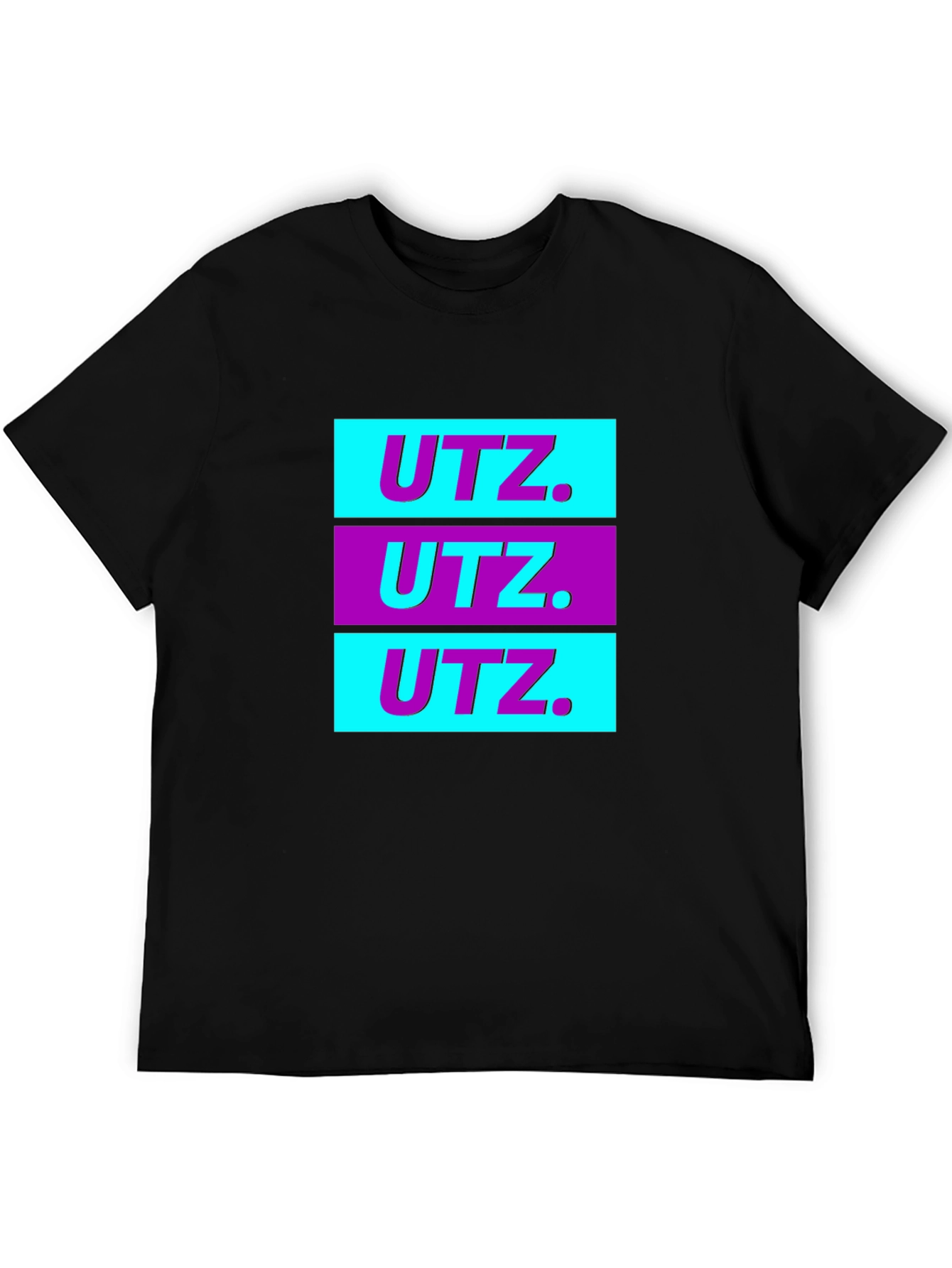 Retro UTZ Graphic Tee - Black Cotton Blend