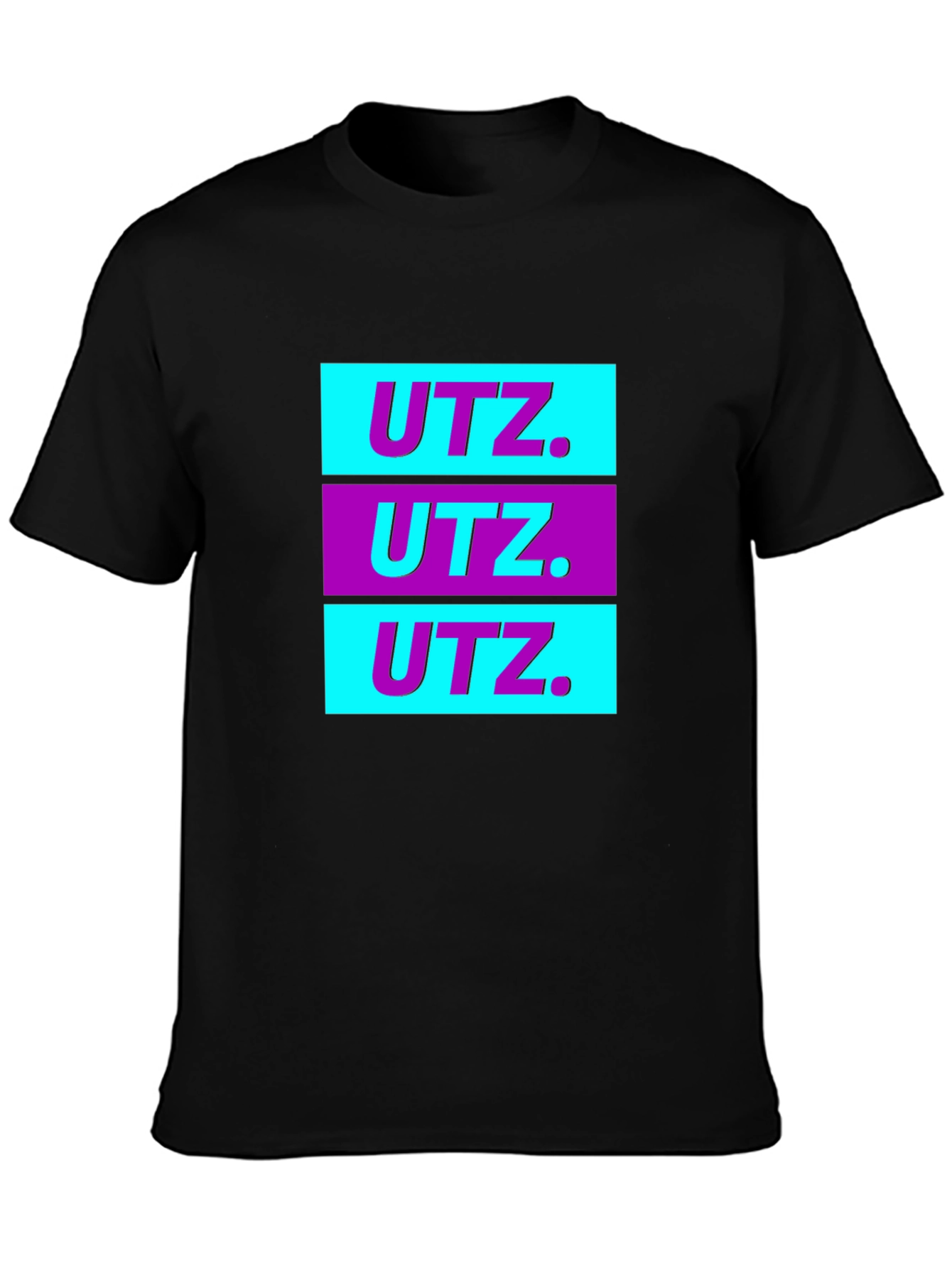 Retro UTZ Graphic Tee - Black Cotton Blend