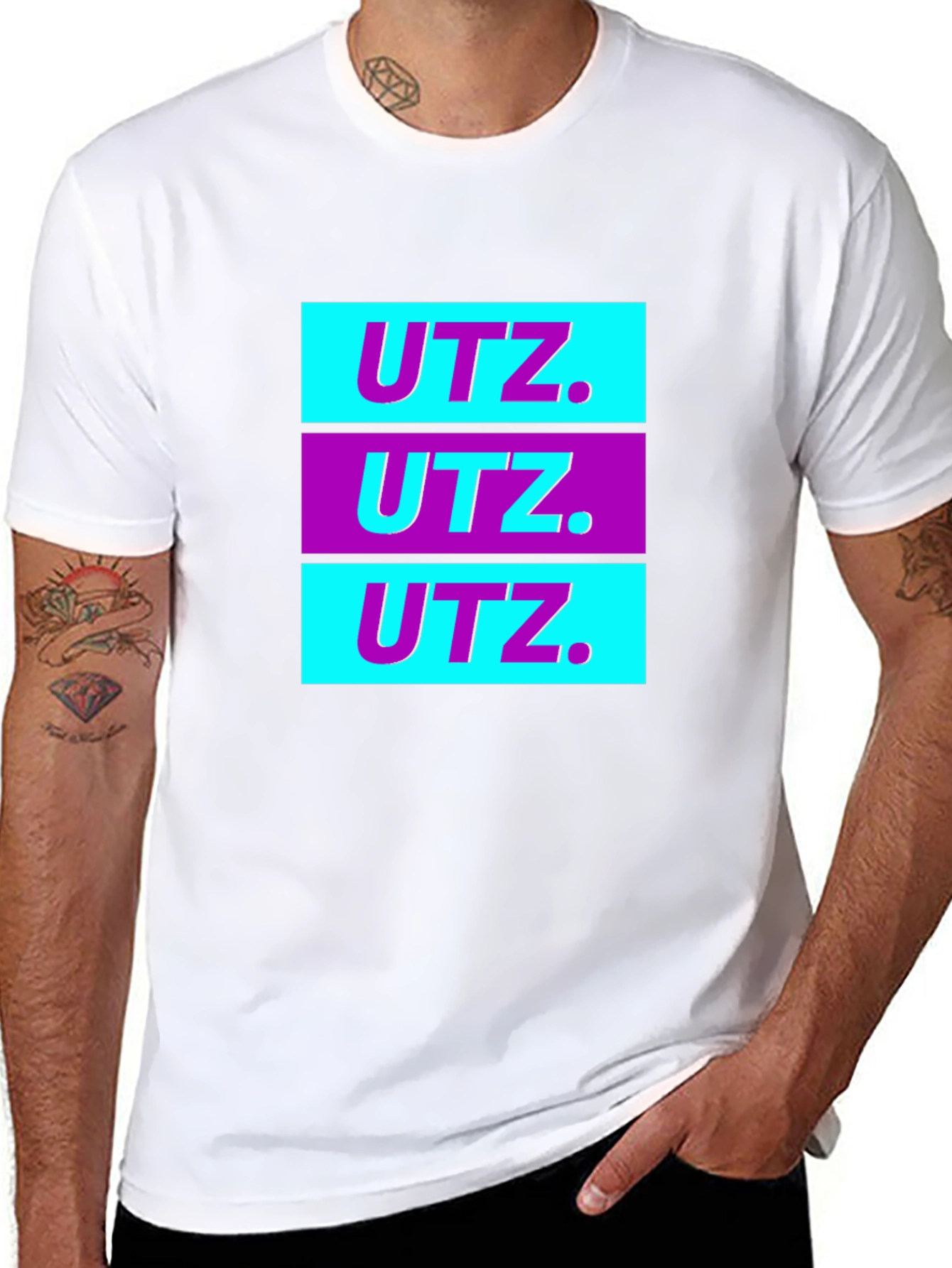 Retro UTZ Graphic Tee - Black Cotton Blend