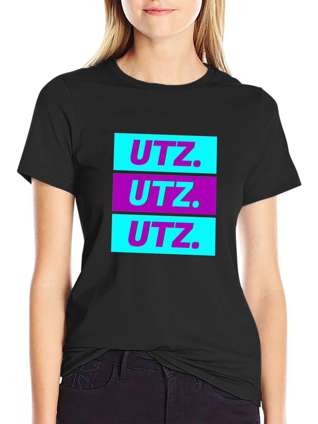 Retro UTZ Graphic Tee - Black Cotton Blend