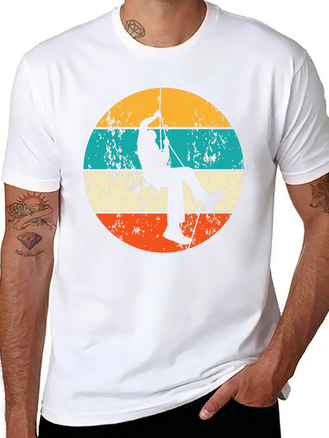 Retro Rock Climbing T-Shirt - Adventure Apparel