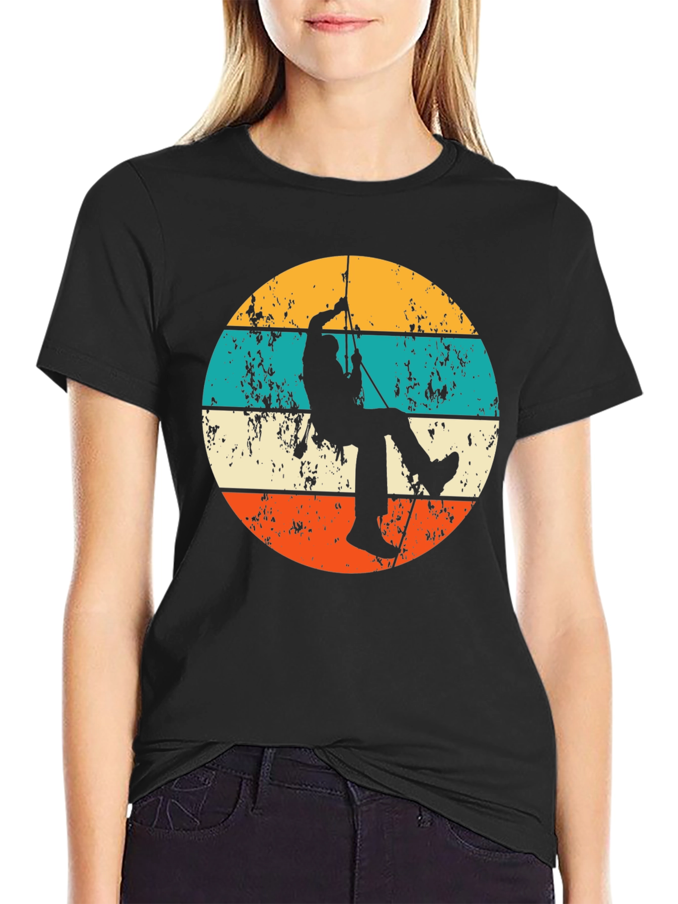 Retro Rock Climbing T-Shirt - Adventure Apparel
