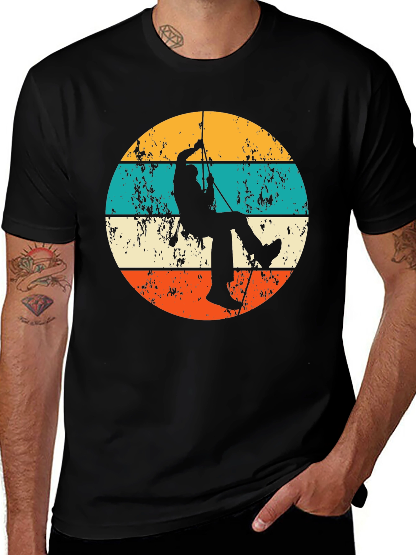 Retro Rock Climbing T-Shirt - Adventure Apparel