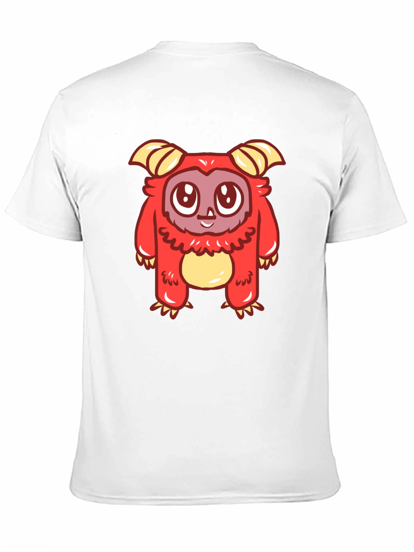 Cute Cartoon Monster Graphic T-Shirt - Black