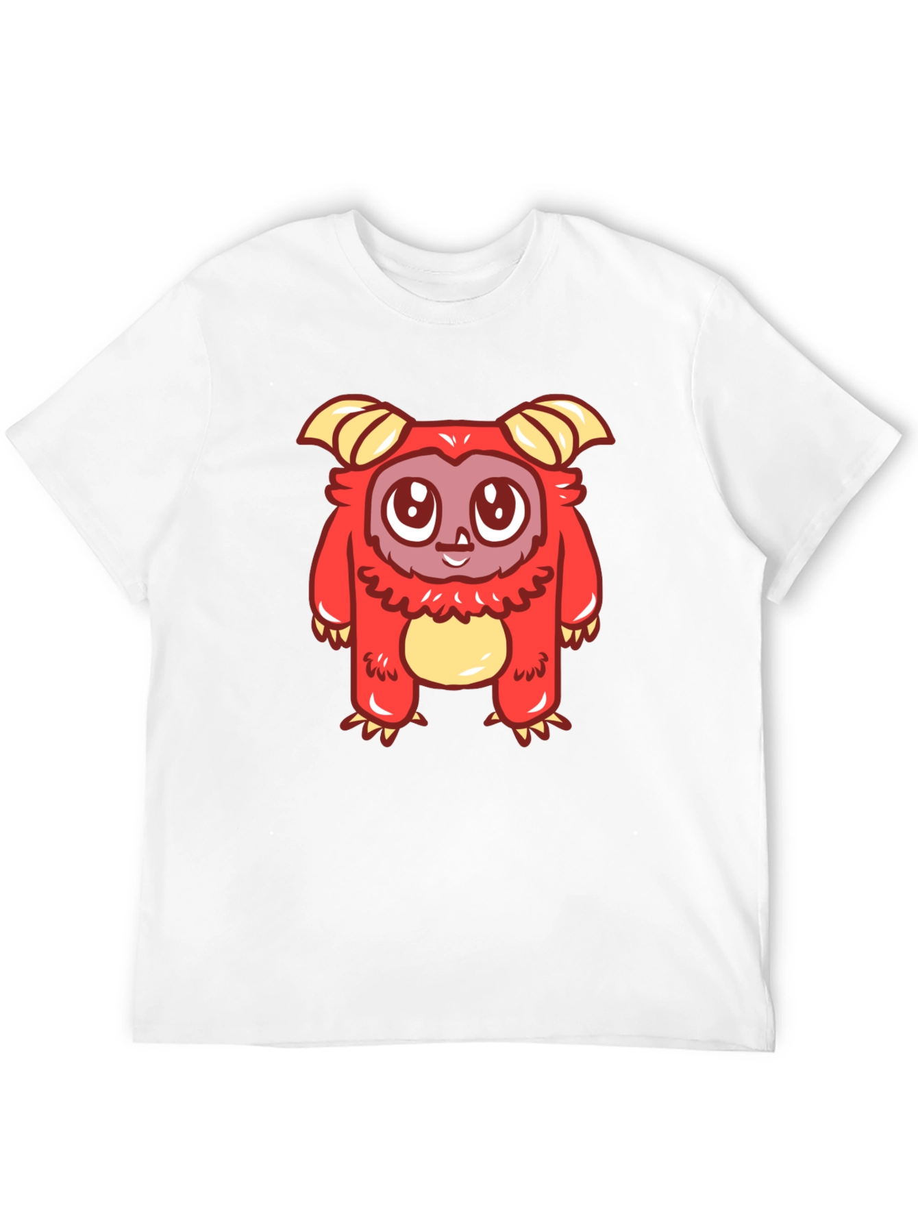 Cute Cartoon Monster Graphic T-Shirt - Black