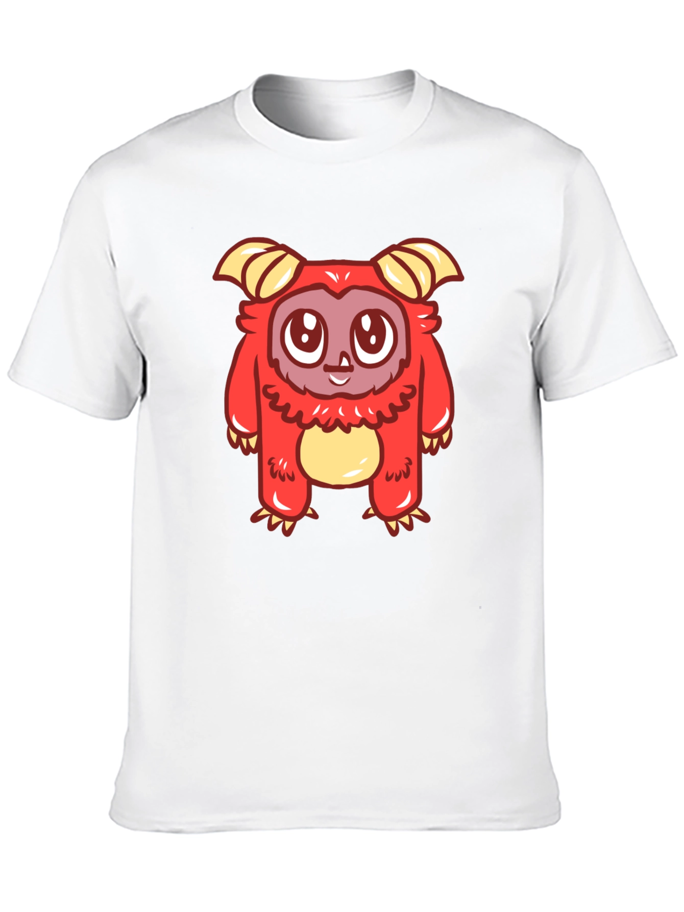Cute Cartoon Monster Graphic T-Shirt - Black
