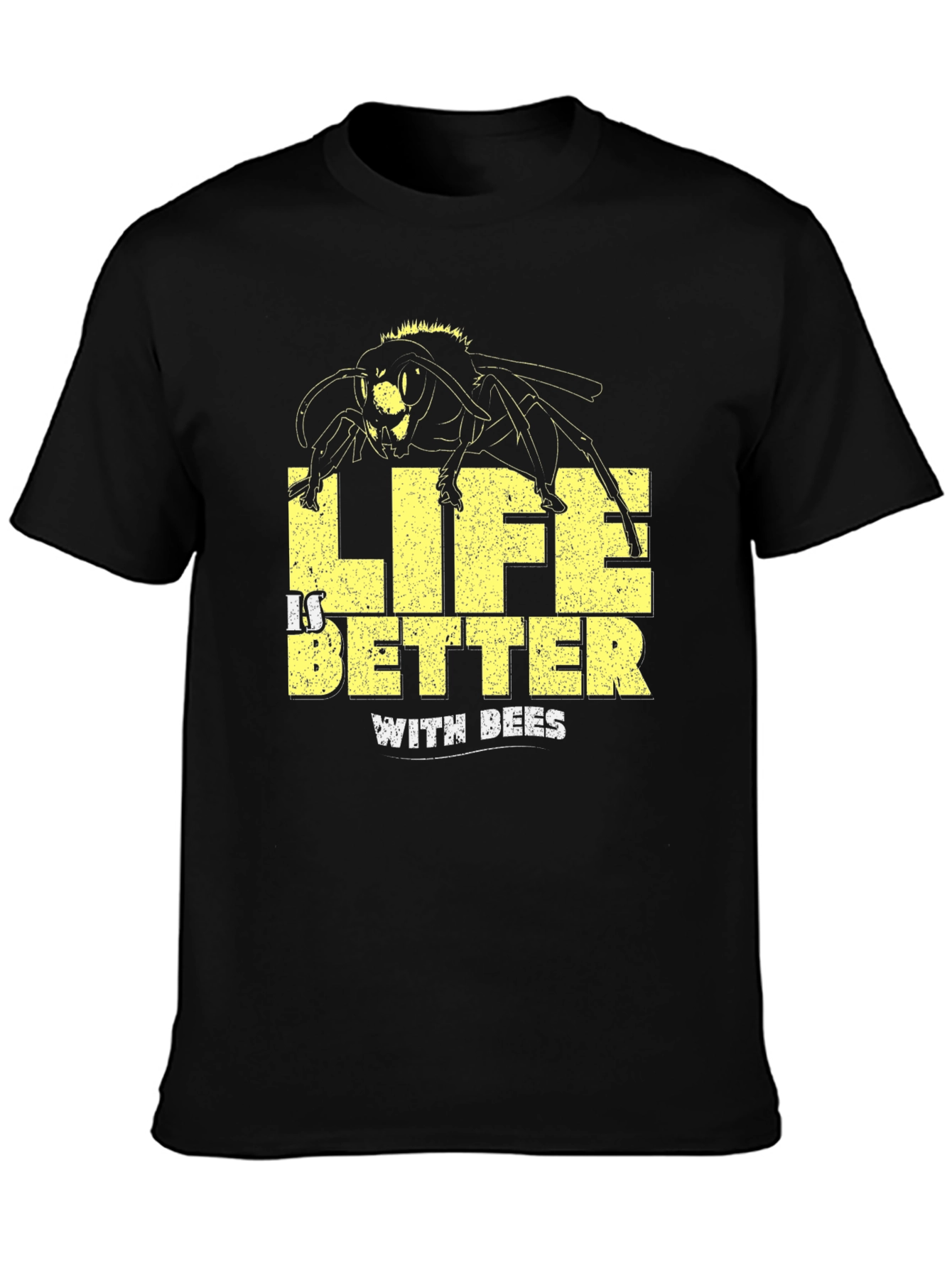 Life is Better with Bees Black T-Shirt