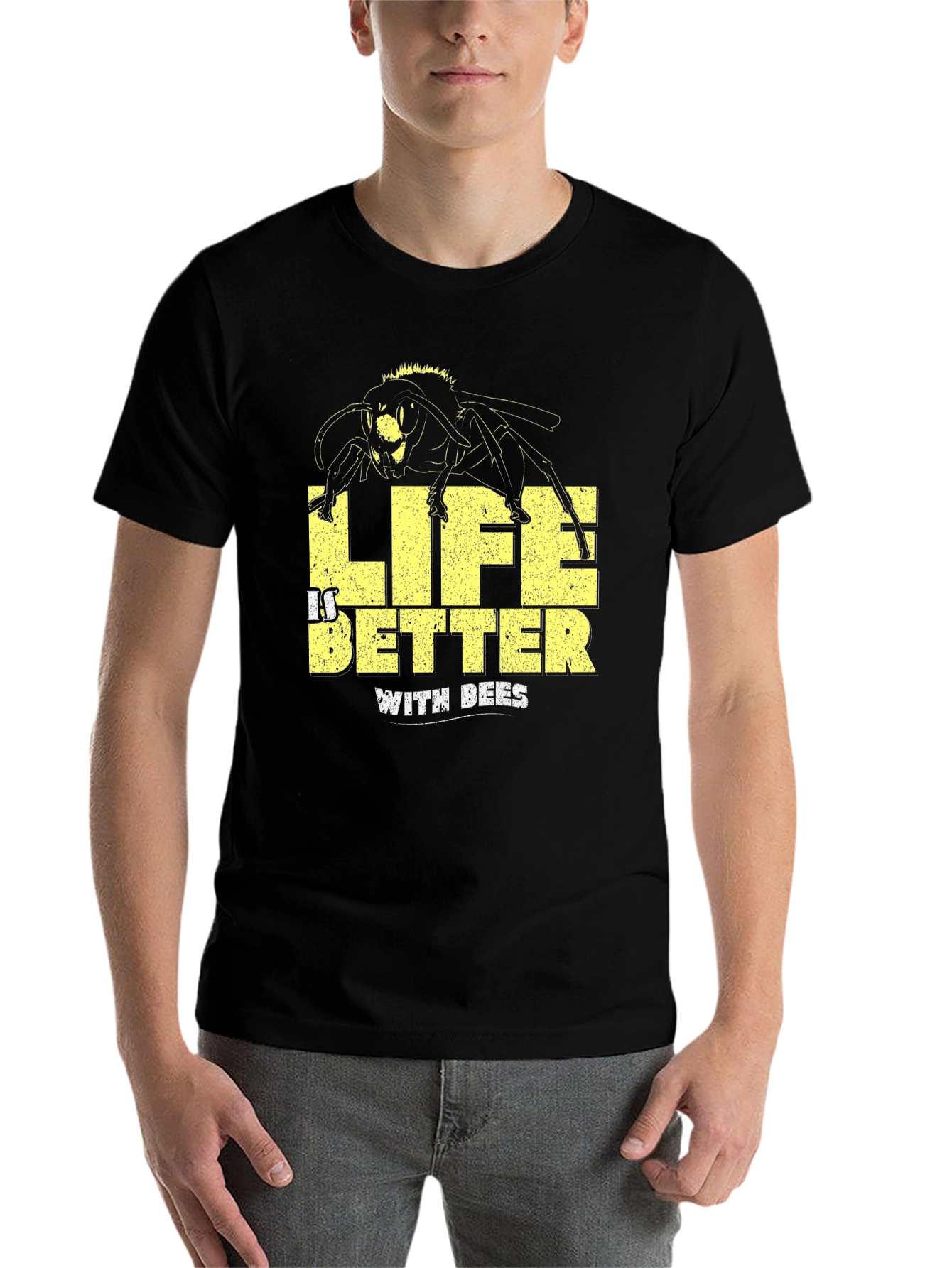 Life is Better with Bees Black T-Shirt