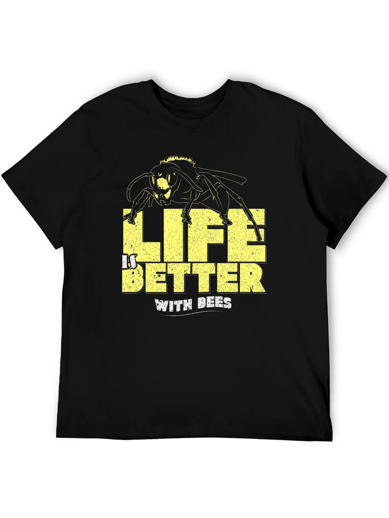 Life is Better with Bees Black T-Shirt