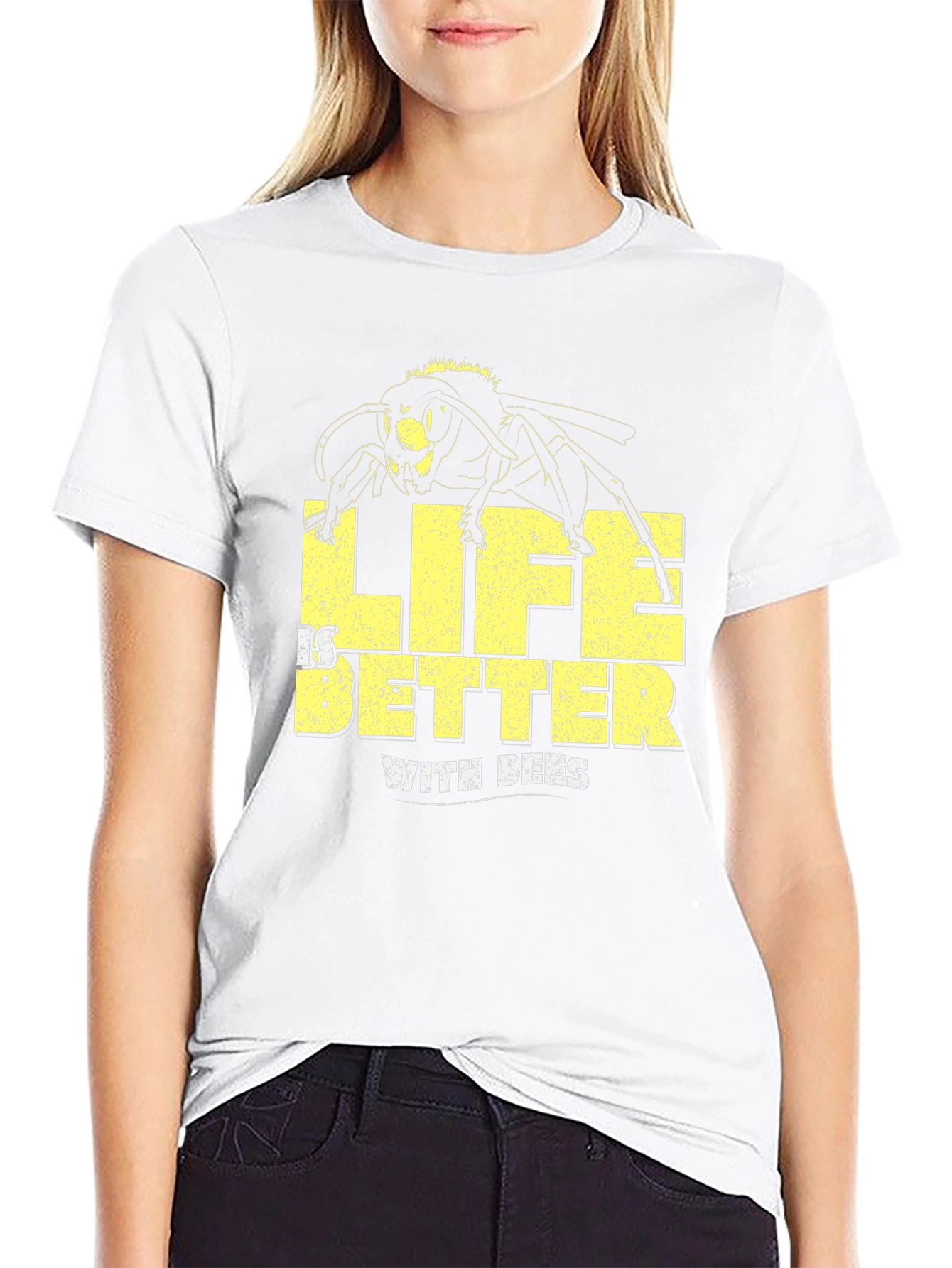 Life is Better with Bees Black T-Shirt