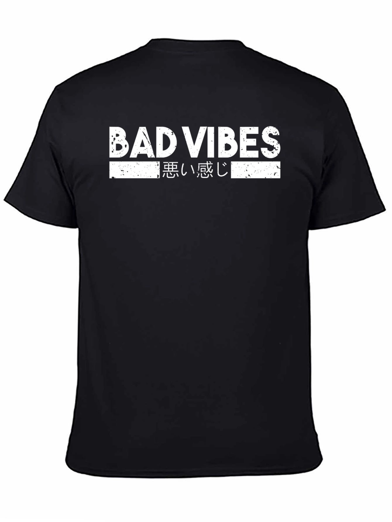 Bad Vibes Graphic Tee - Unisex Black Cotton Shirt