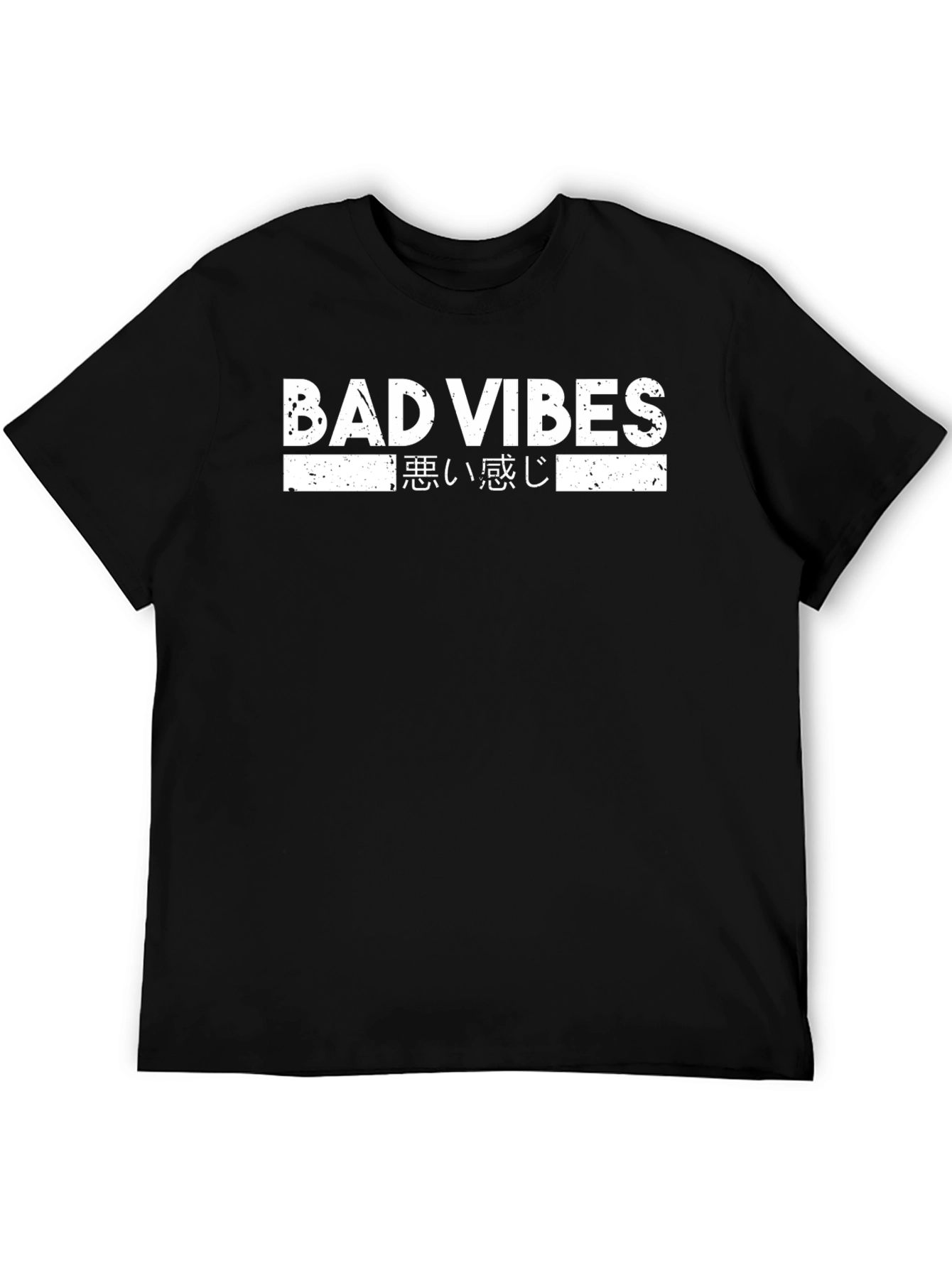 Bad Vibes Graphic Tee - Unisex Black Cotton Shirt
