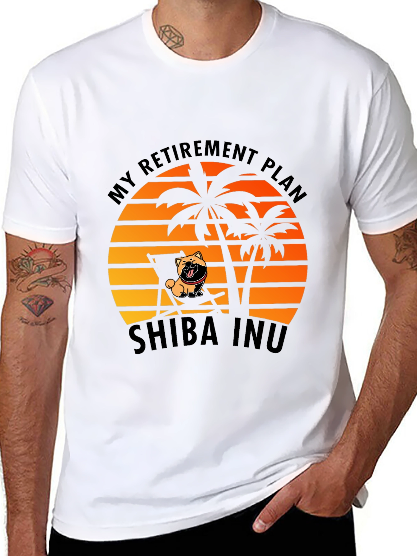 Shiba Inu Retirement Plan Black T-Shirt