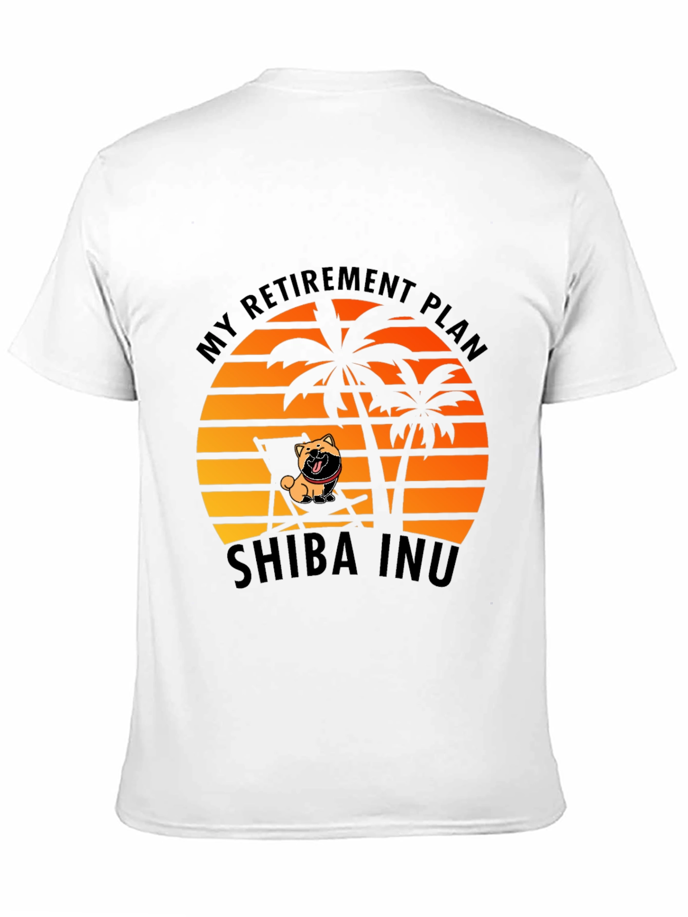 Shiba Inu Retirement Plan Black T-Shirt