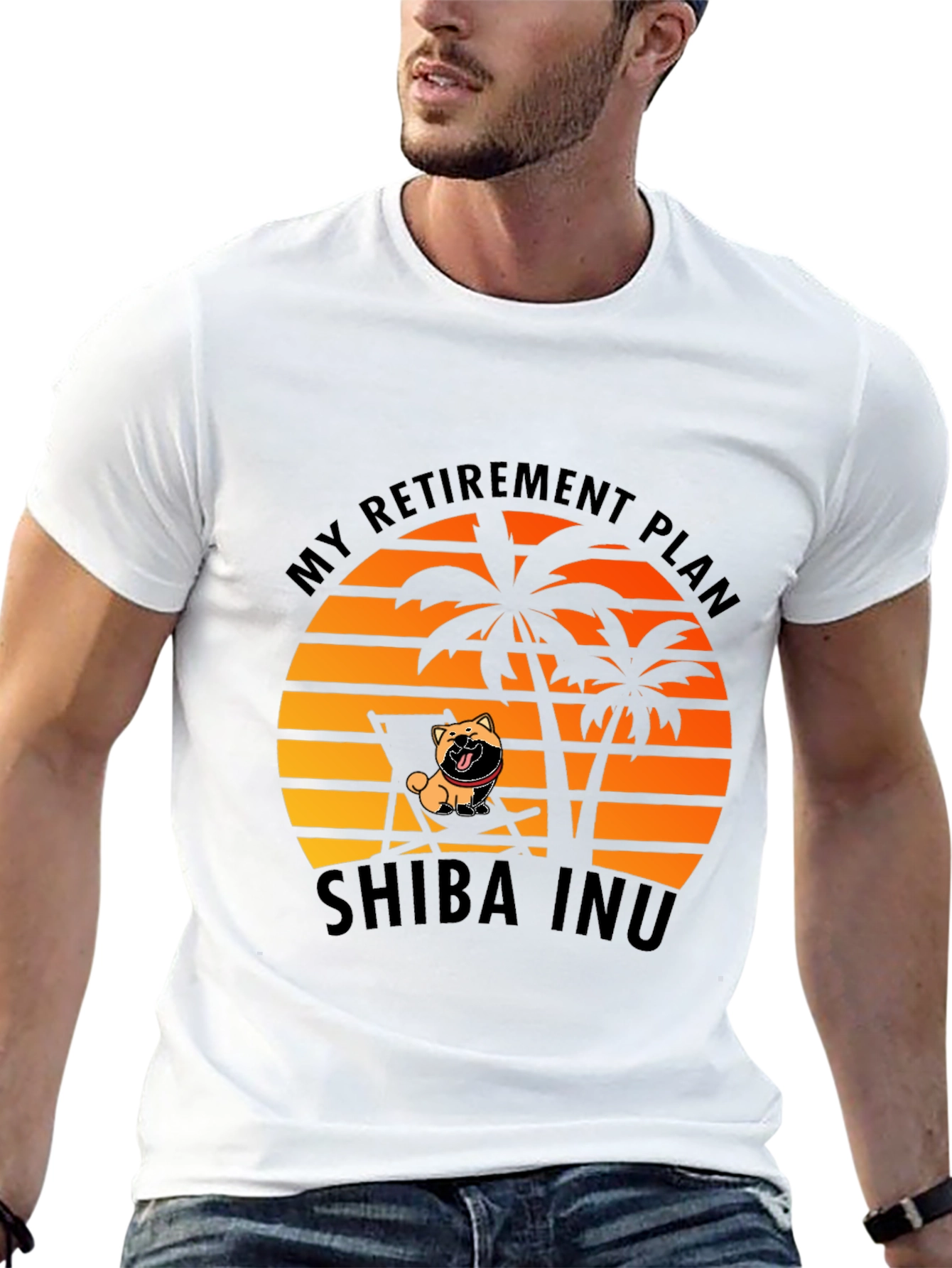 Shiba Inu Retirement Plan Black T-Shirt