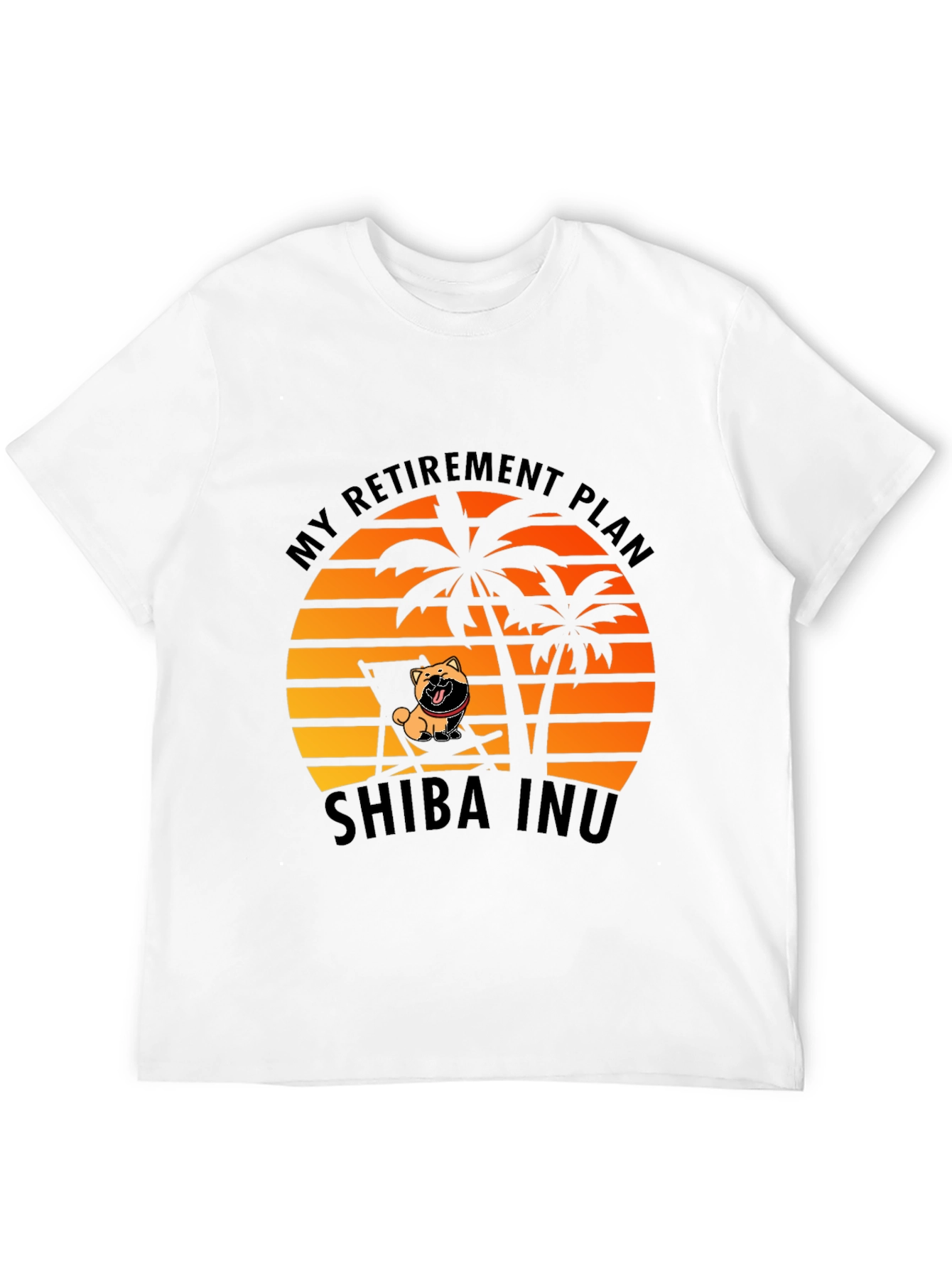 Shiba Inu Retirement Plan Black T-Shirt