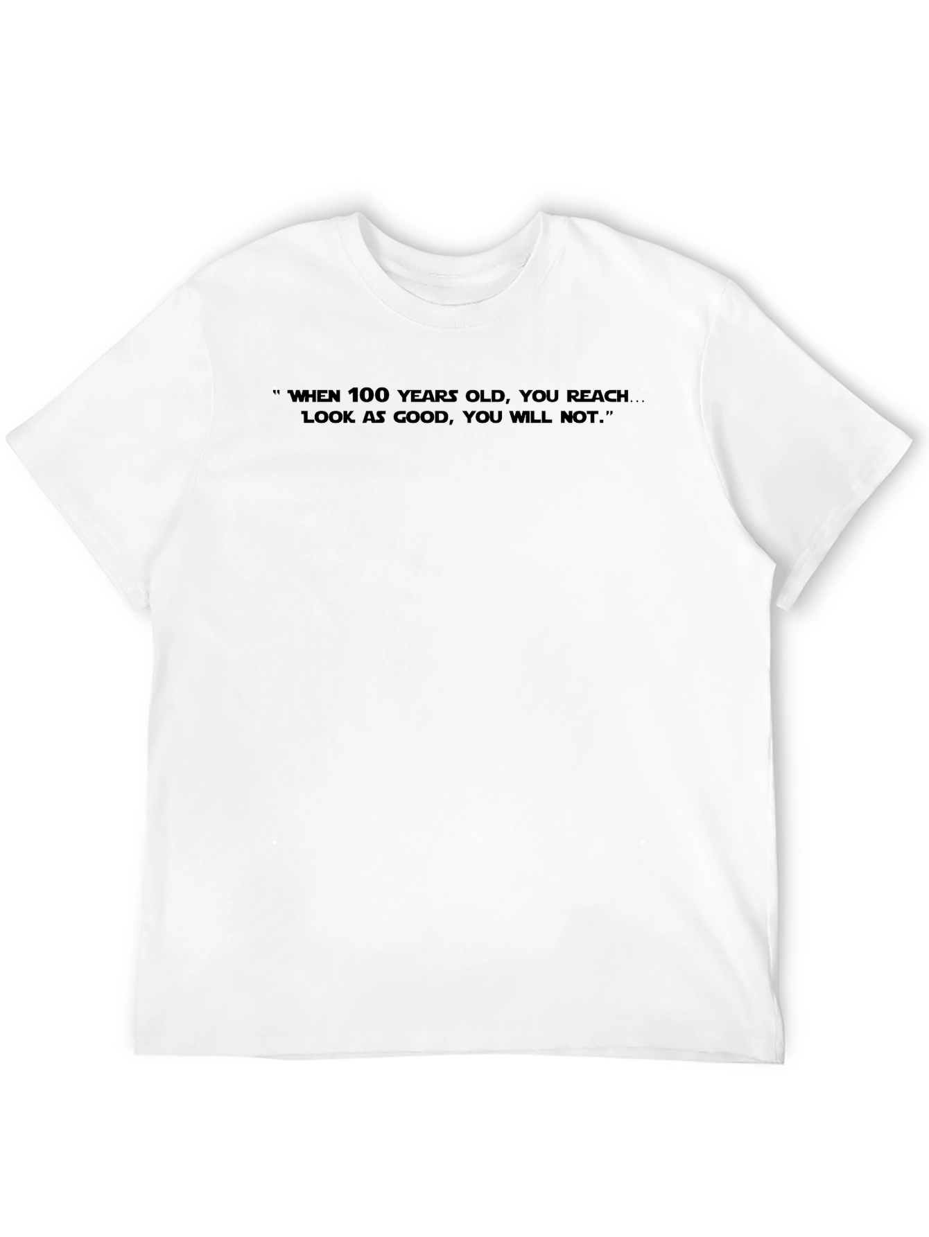 Humorous 100 Years Old Graphic Tee - Black