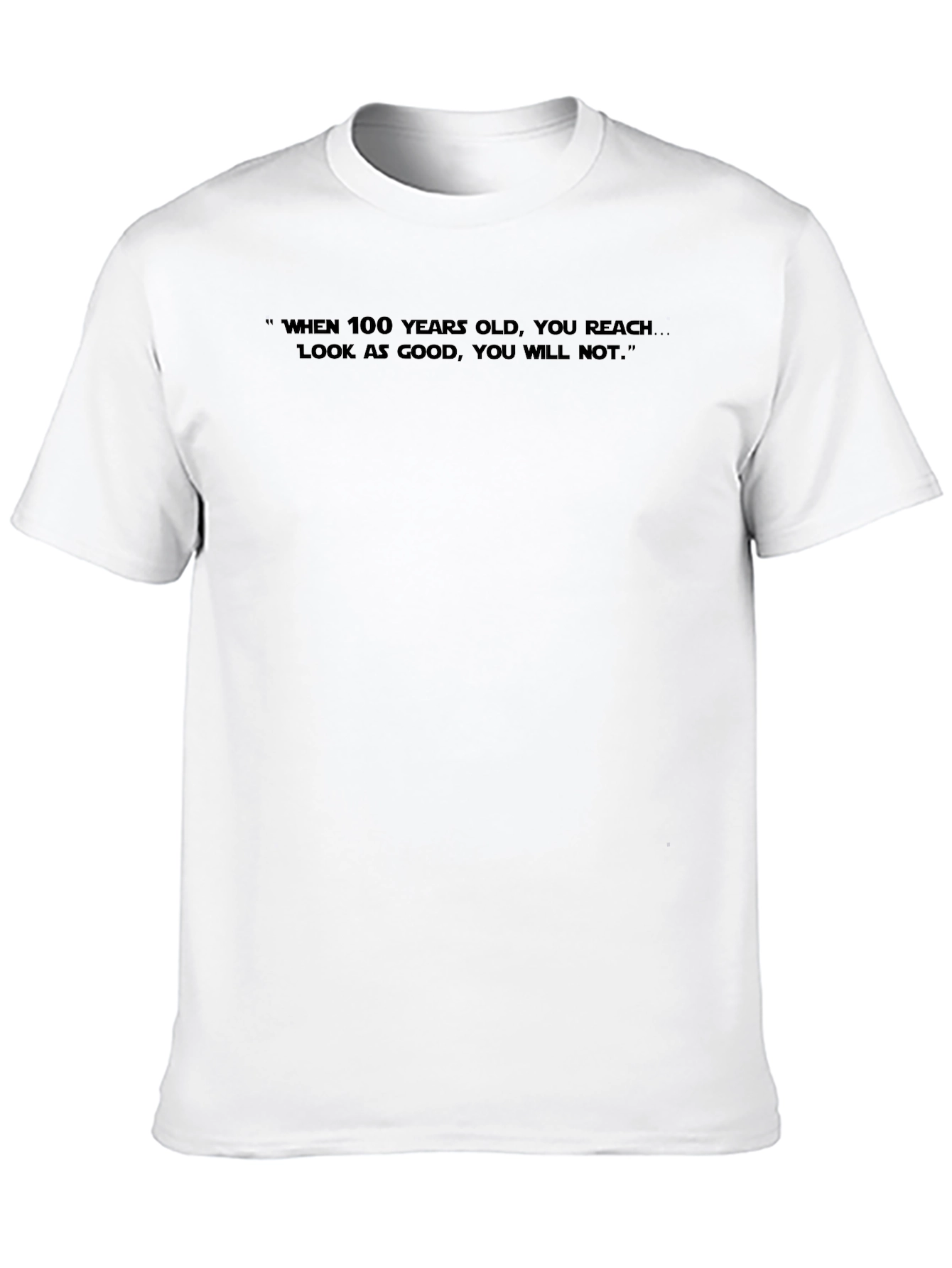 Humorous 100 Years Old Graphic Tee - Black