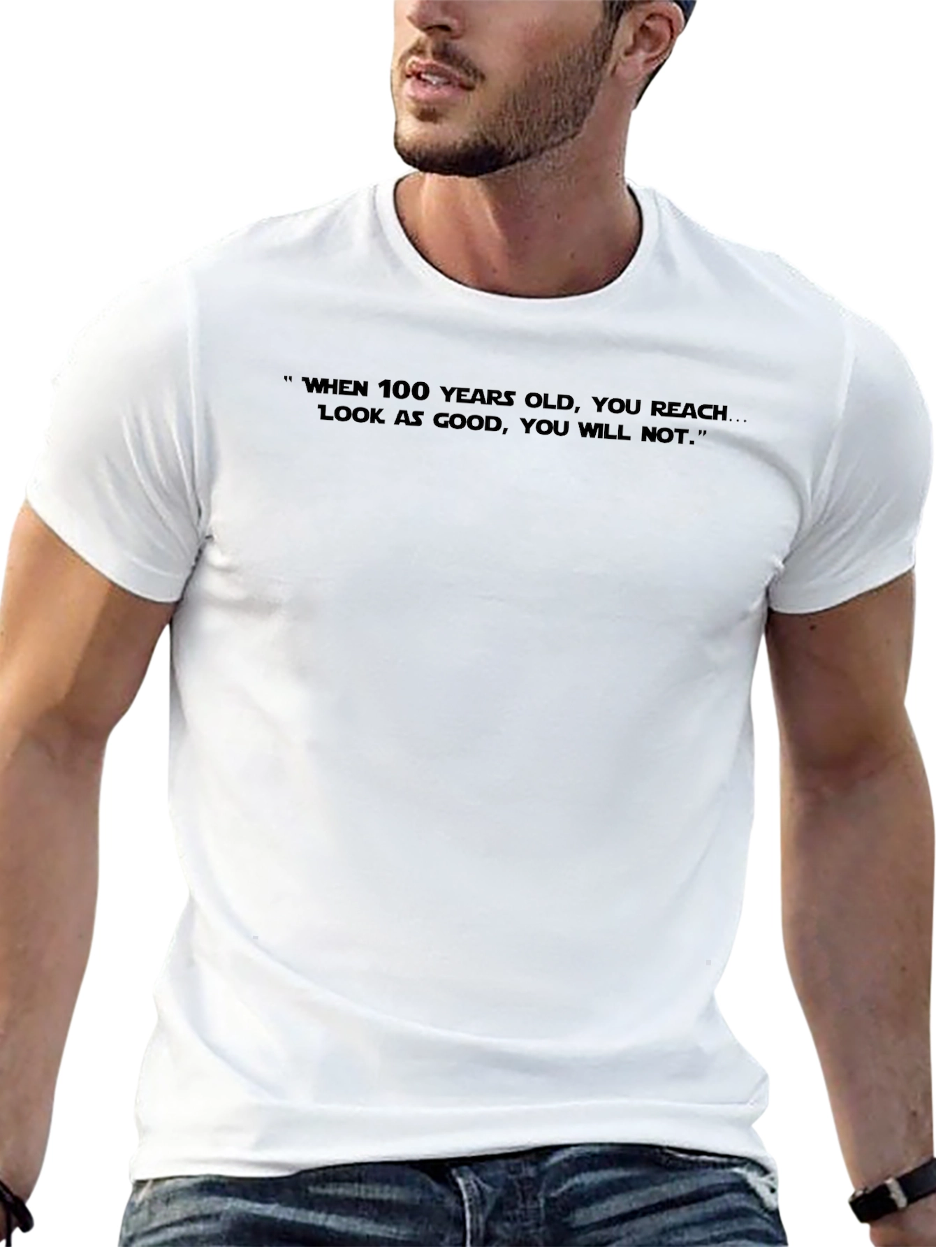 Humorous 100 Years Old Graphic Tee - Black