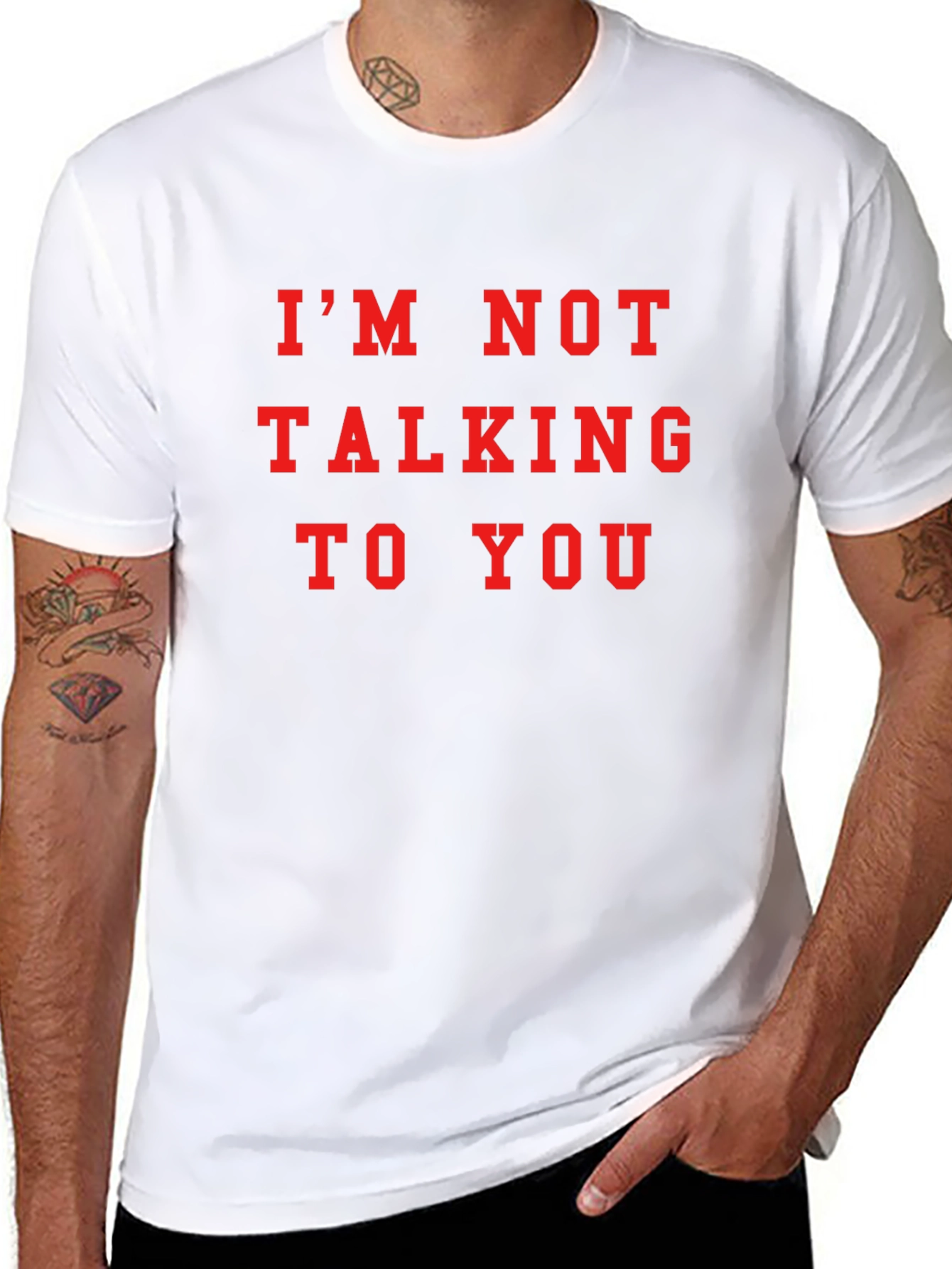 IM NOT TALKING TO YOU Graphic Tee - Black