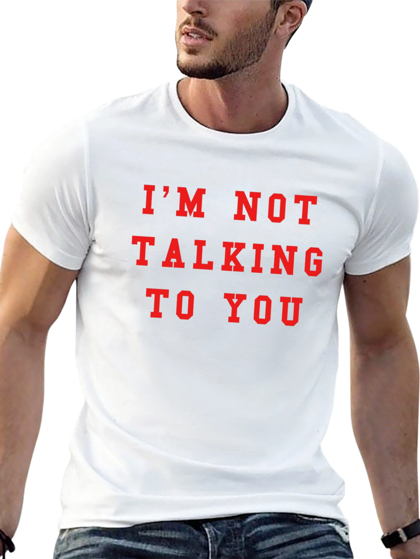 IM NOT TALKING TO YOU Graphic Tee - Black