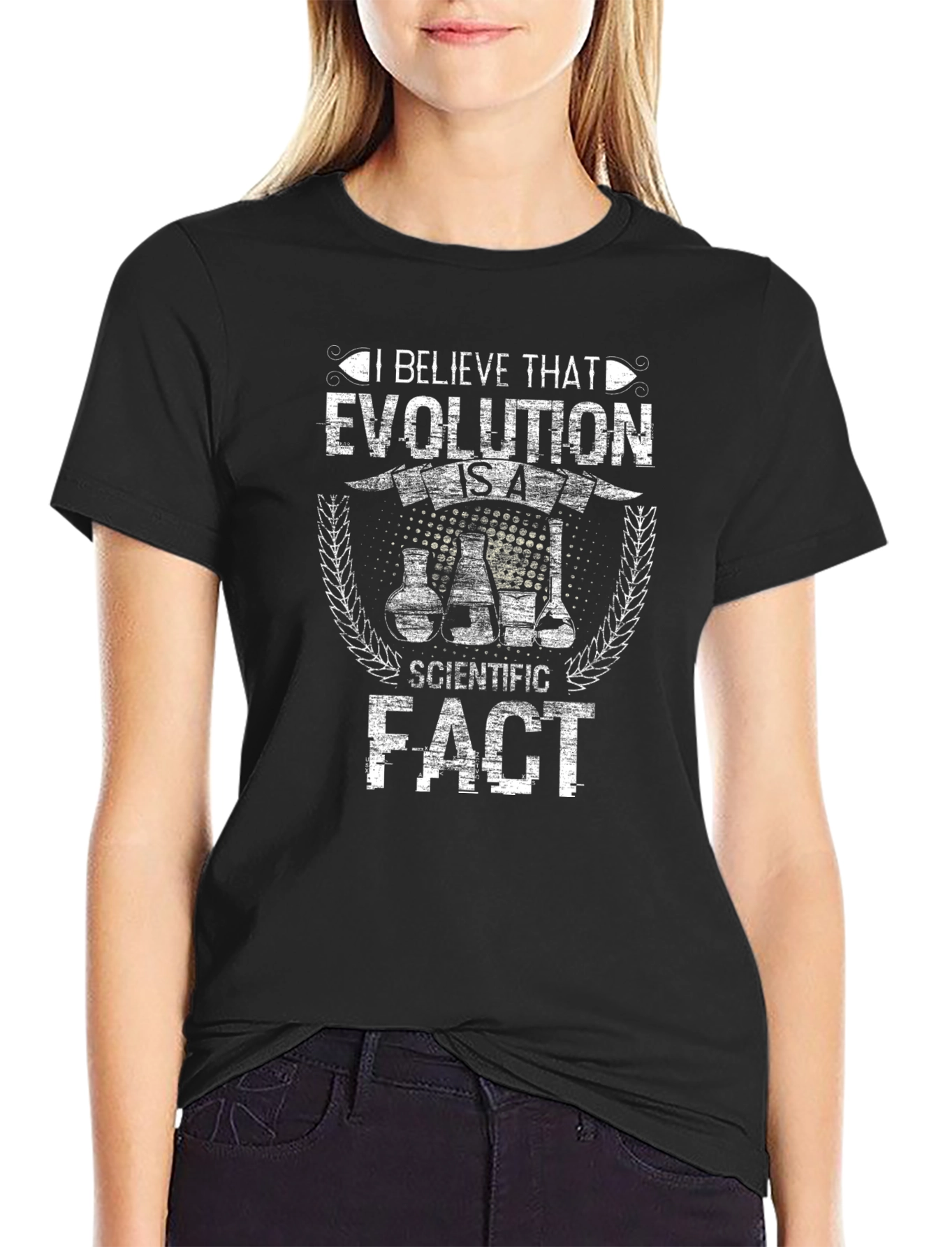 Evolution is a Scientific Fact Graphic T-Shirt