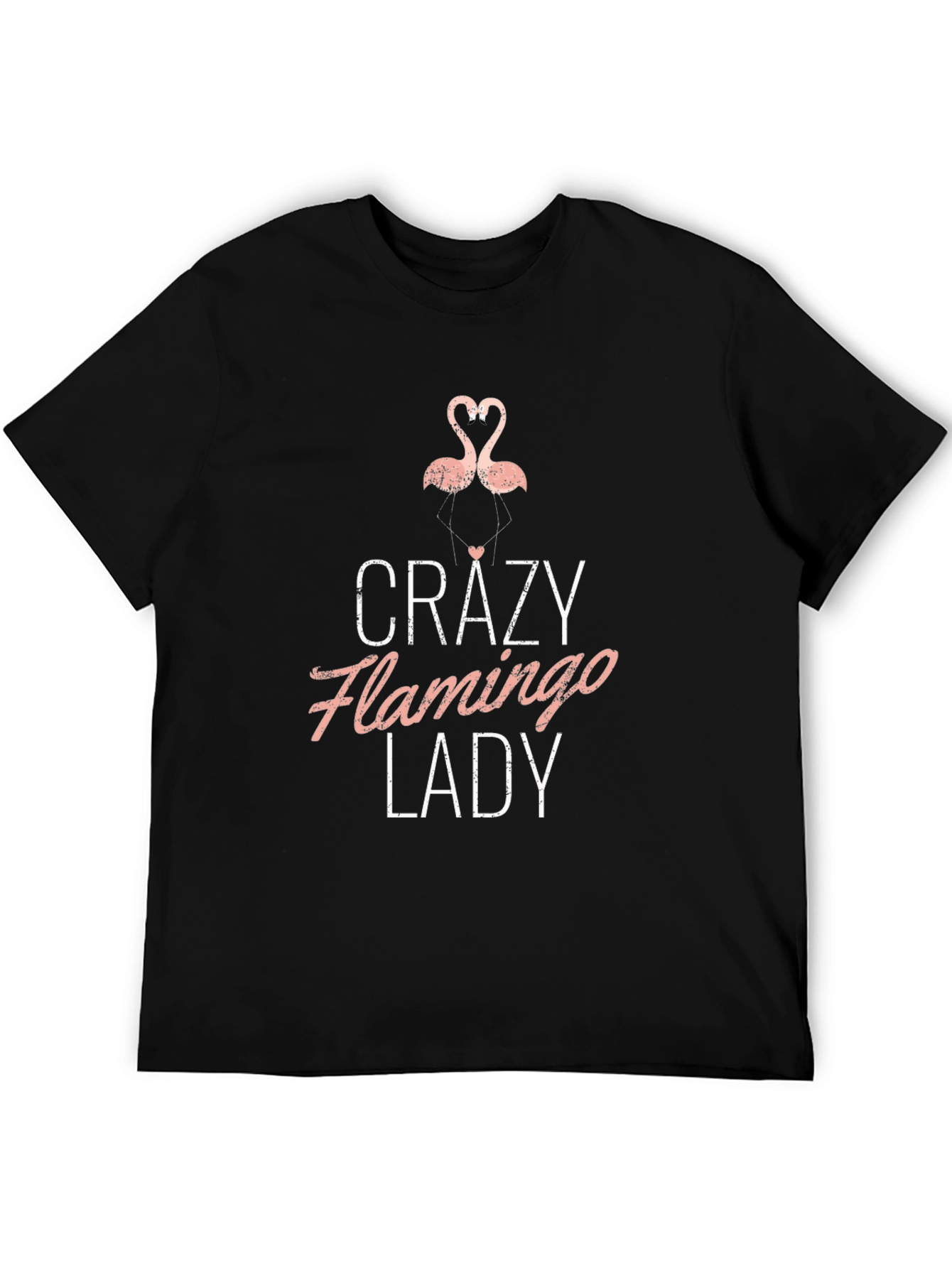 Crazy Flamingo Lady T-Shirt - Novelty Graphic Tee