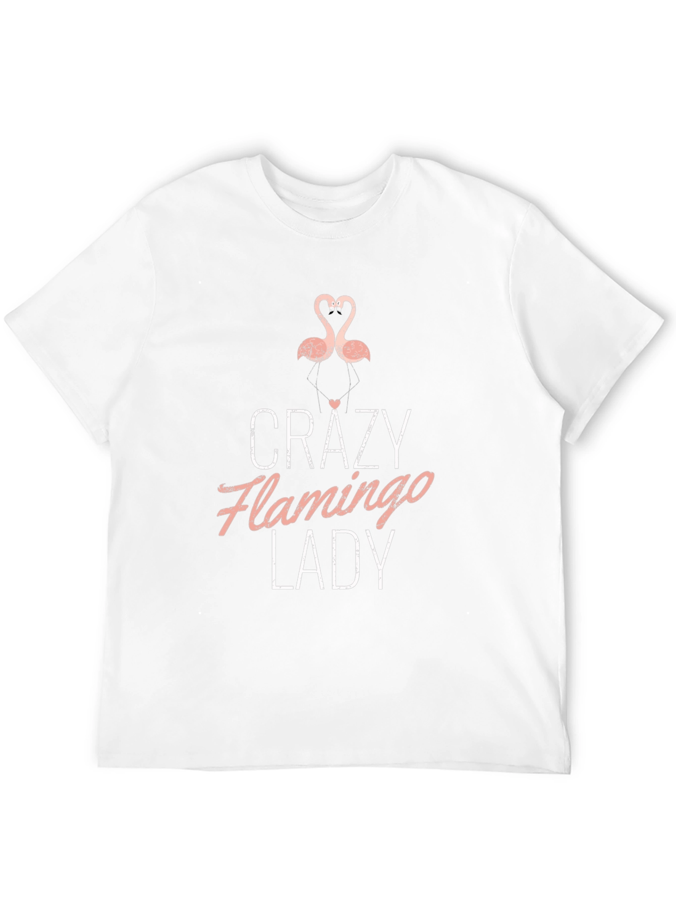 Crazy Flamingo Lady T-Shirt - Novelty Graphic Tee