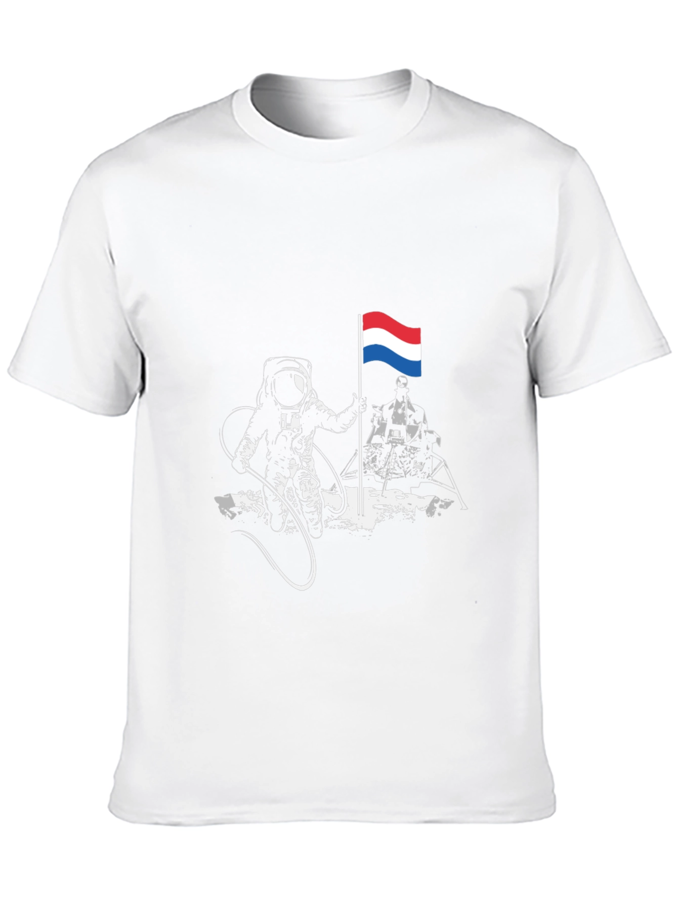 Astronaut Flag T-Shirt - Space Exploration Tee