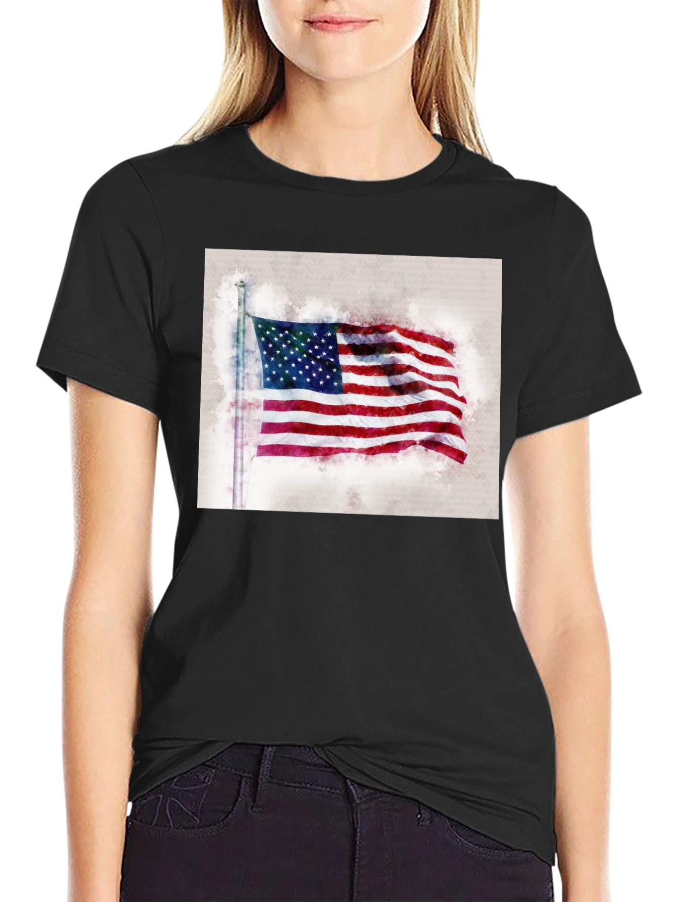 American Flag Graphic Tee - Patriotic Style