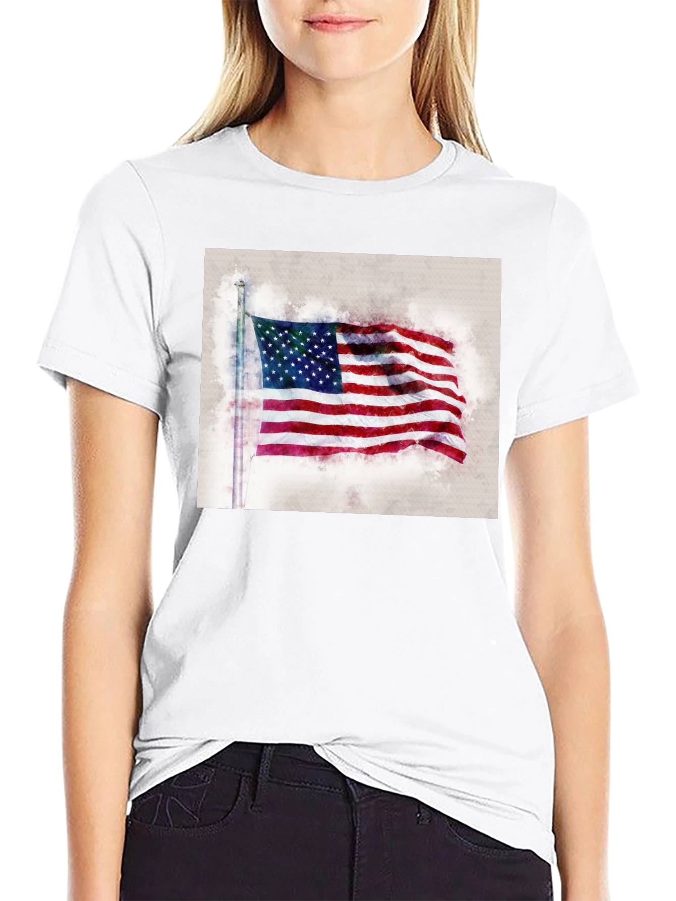 American Flag Graphic Tee - Patriotic Style