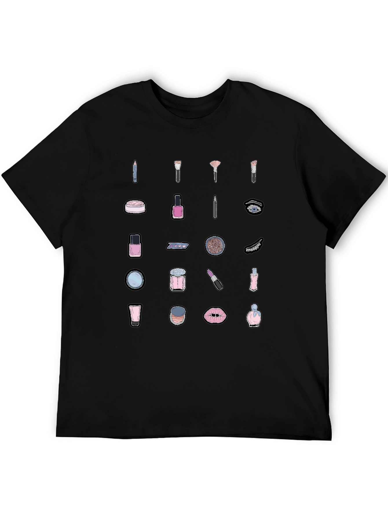 Makeup Pattern T-Shirt - Stylish Beauty Design