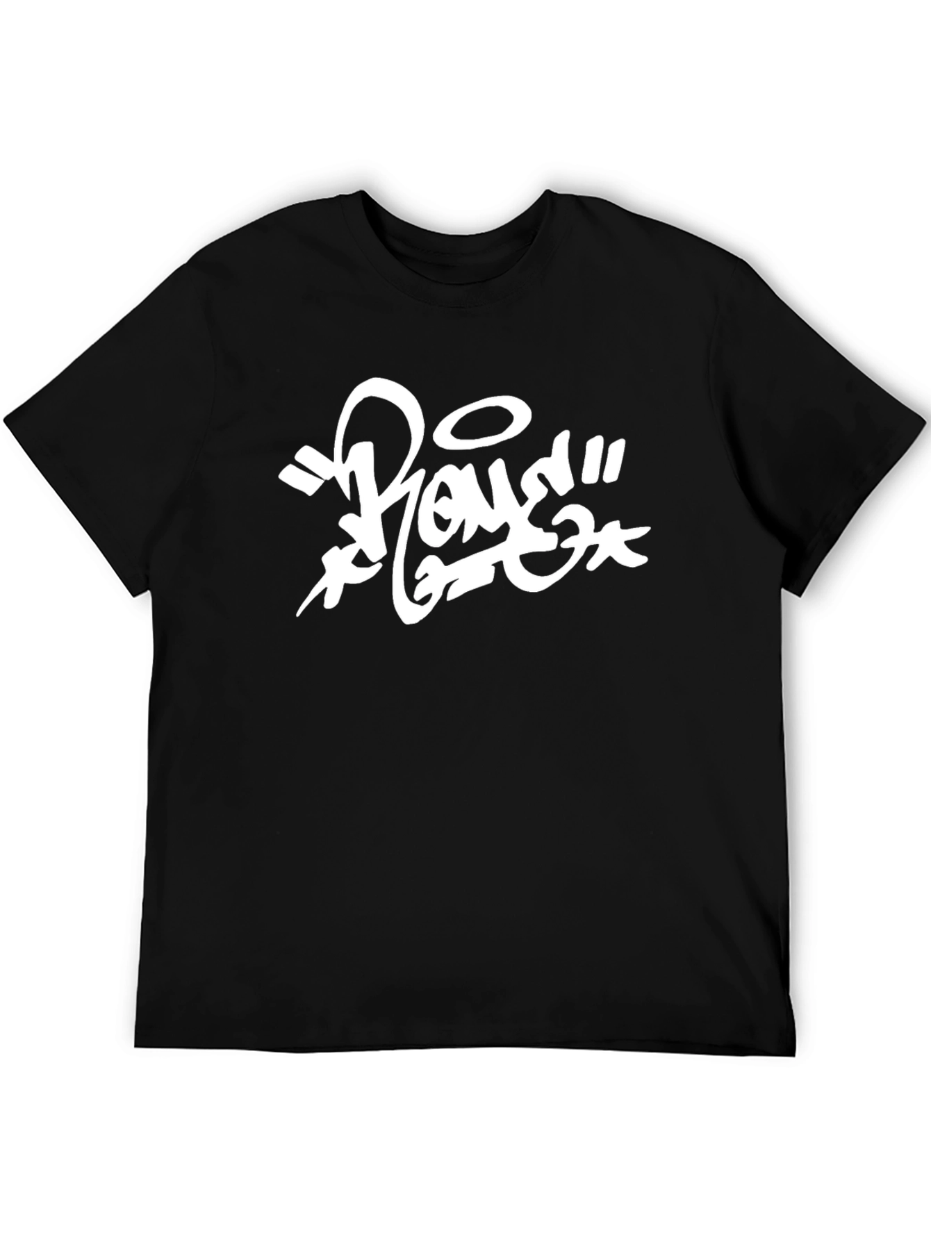 Urban Graffiti Style Black T-Shirt