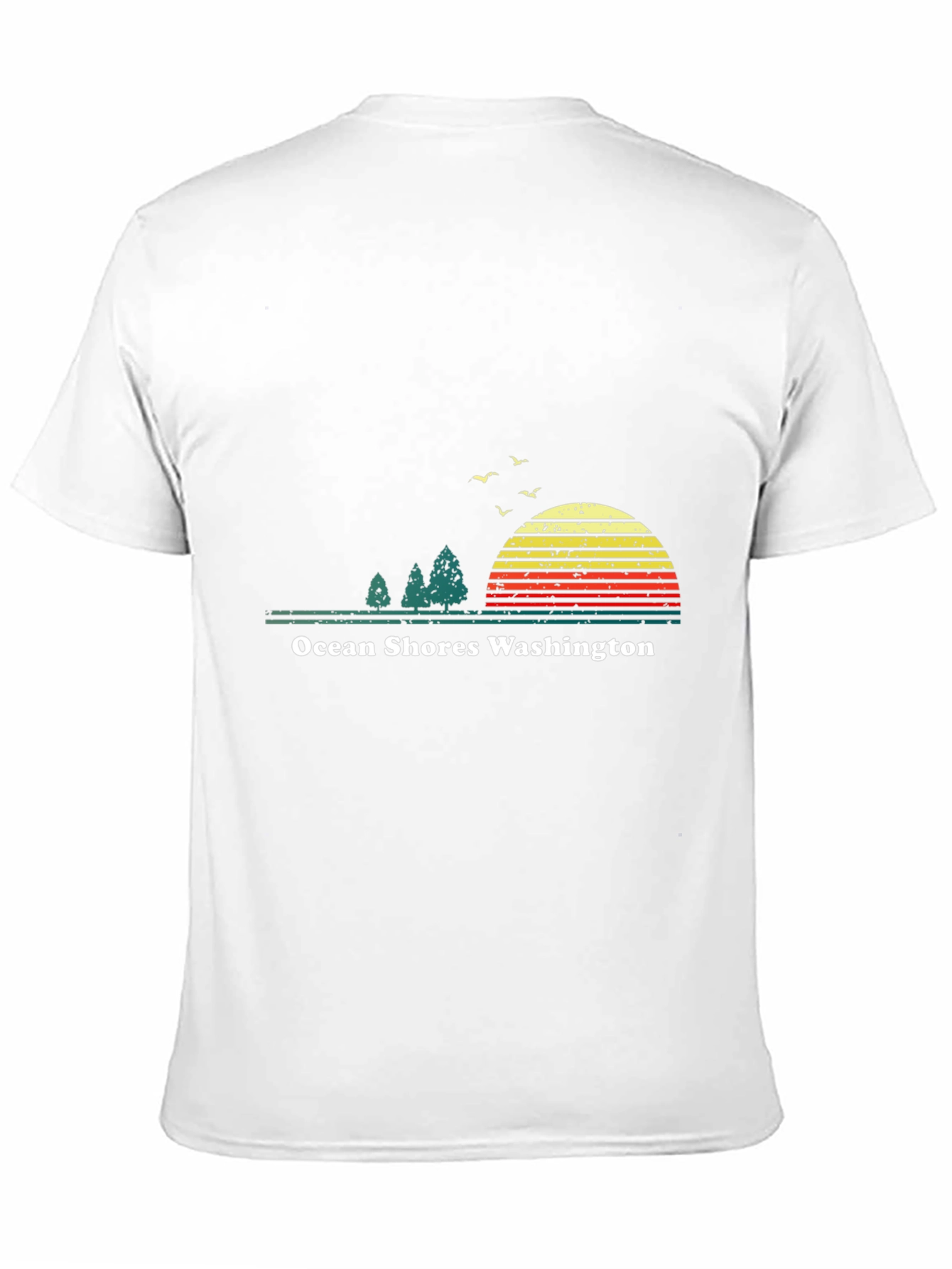 Ocean Shores Washington Retro Graphic T-Shirt