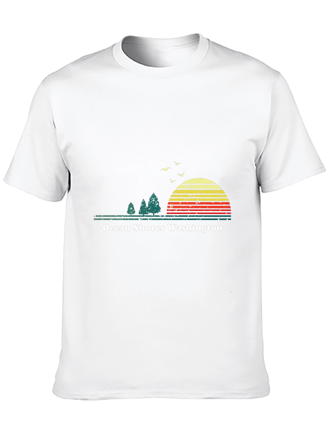 Ocean Shores Washington Retro Graphic T-Shirt