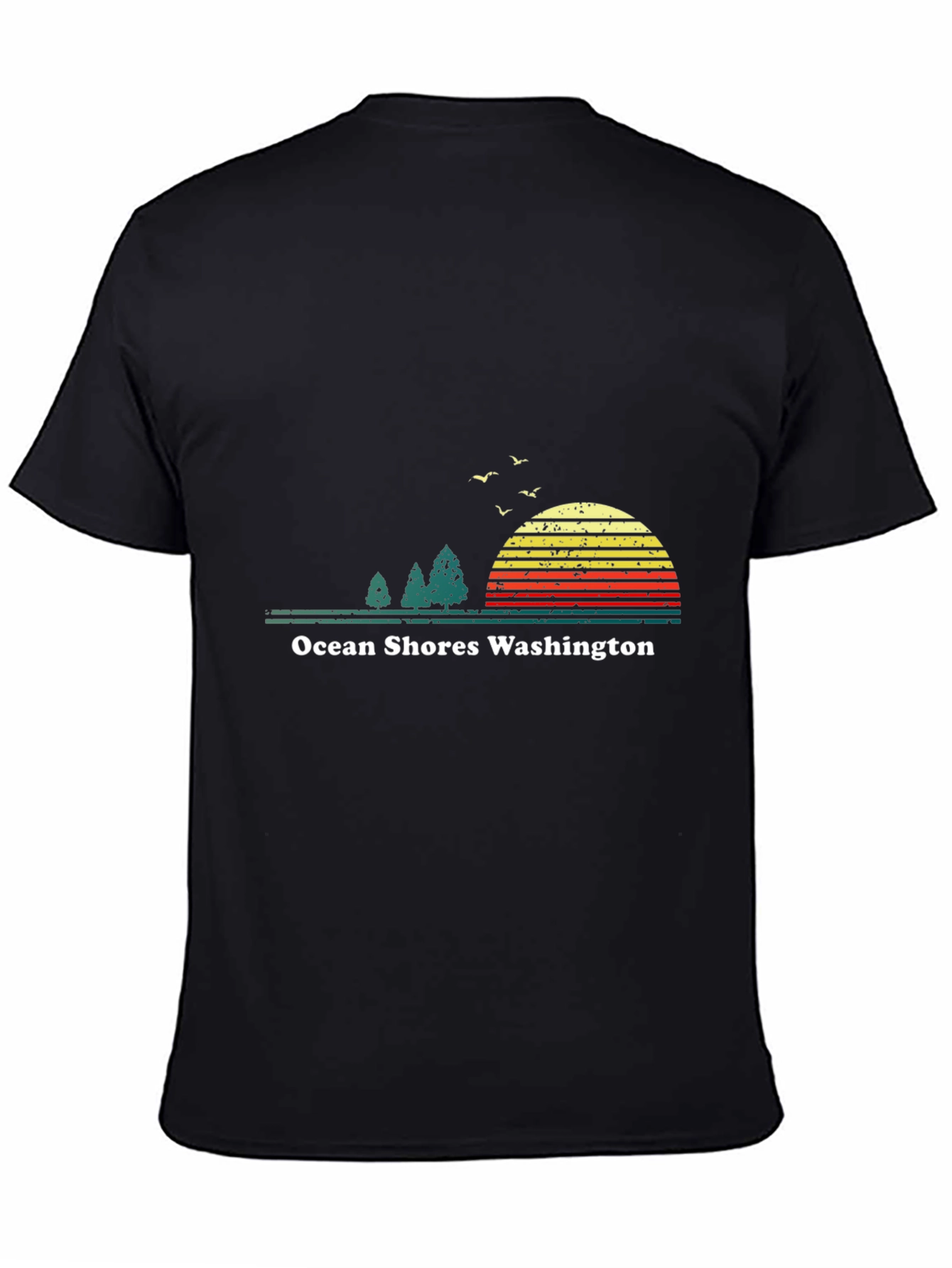 Ocean Shores Washington Retro Graphic T-Shirt