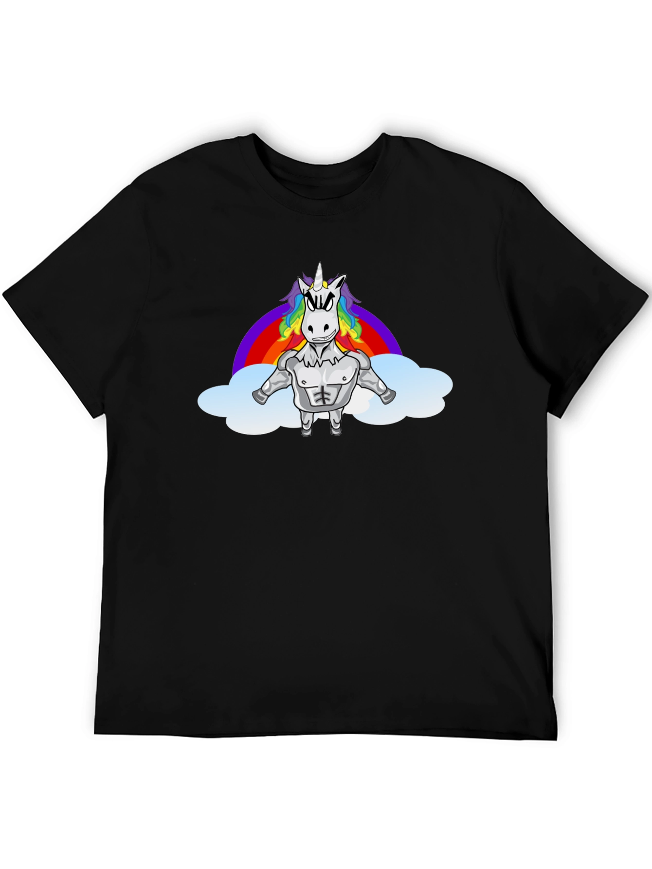 Muscle Unicorn Rainbow T-Shirt