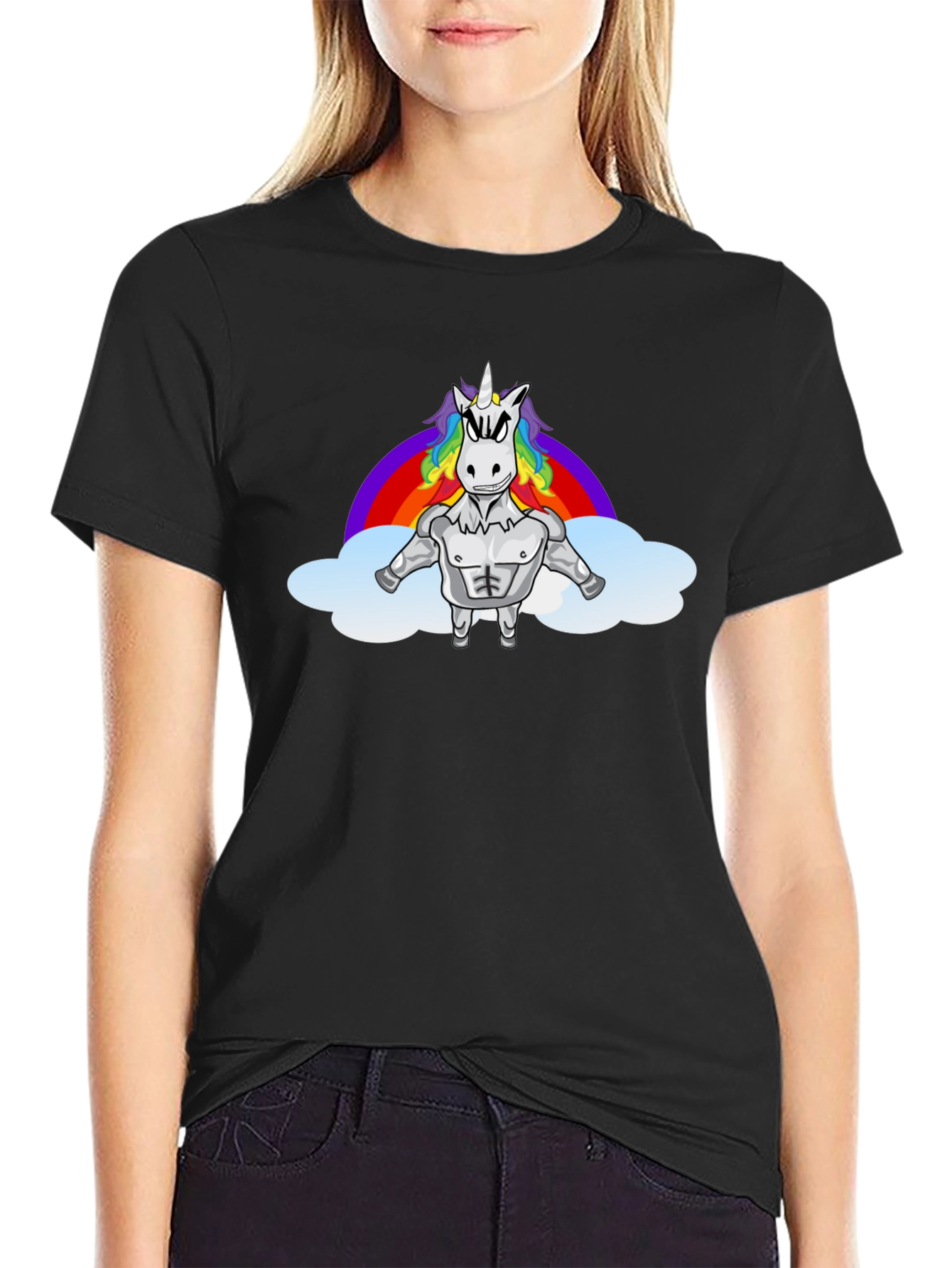Muscle Unicorn Rainbow T-Shirt