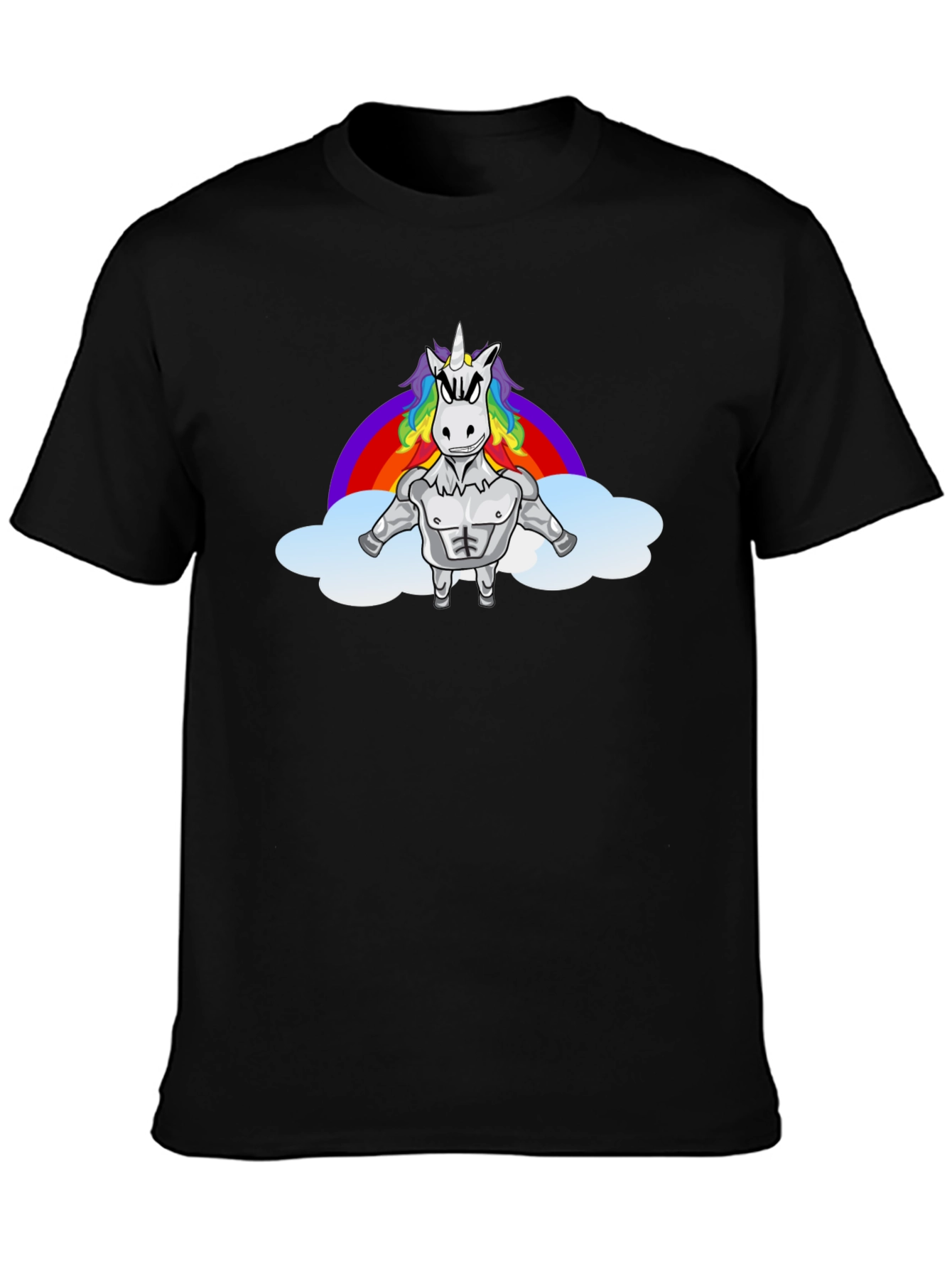 Muscle Unicorn Rainbow T-Shirt