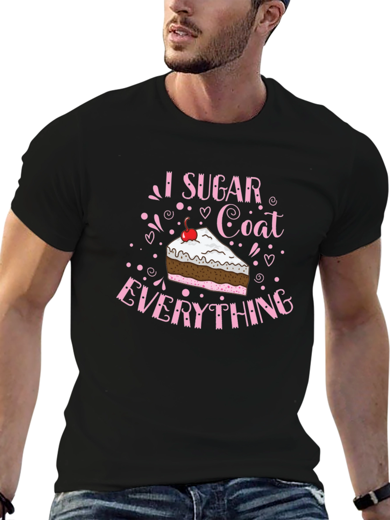 I Sugar Coat Everything Black T-Shirt