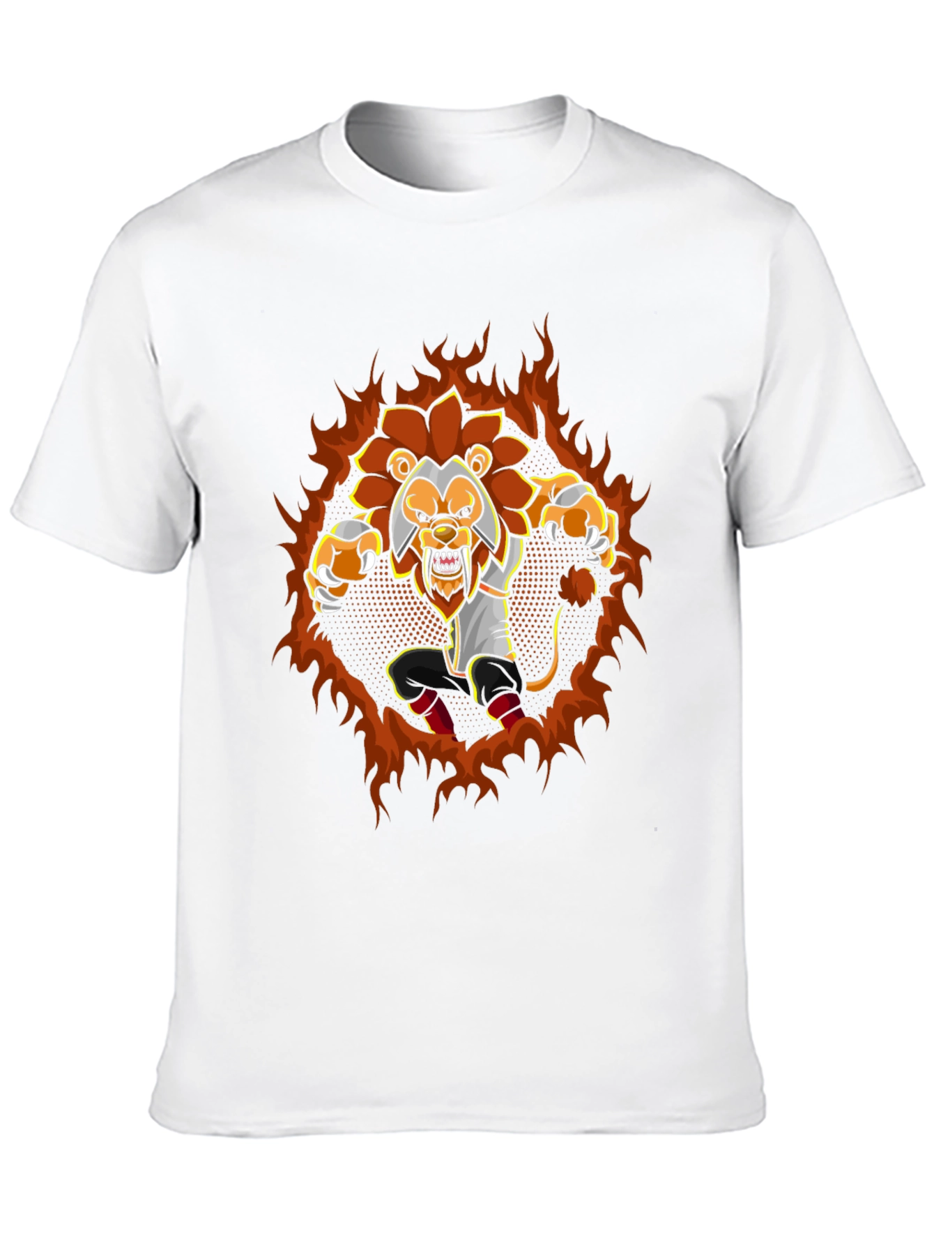 Fiery Lion Graphic T-Shirt