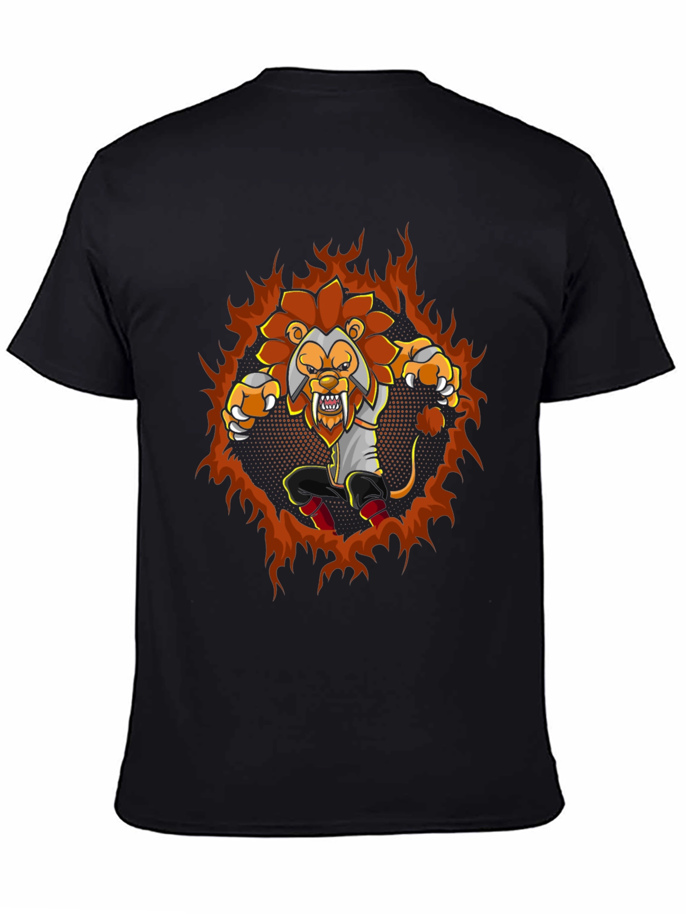 Fiery Lion Graphic T-Shirt